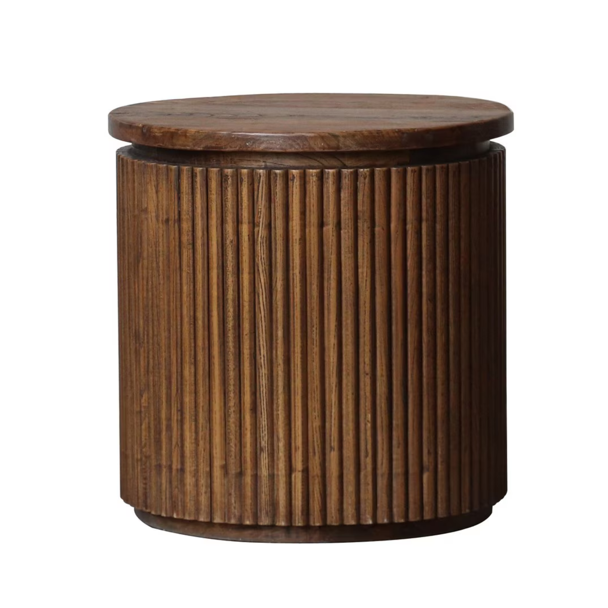 BERNARD OLD ELM ROUND SIDE TABLE