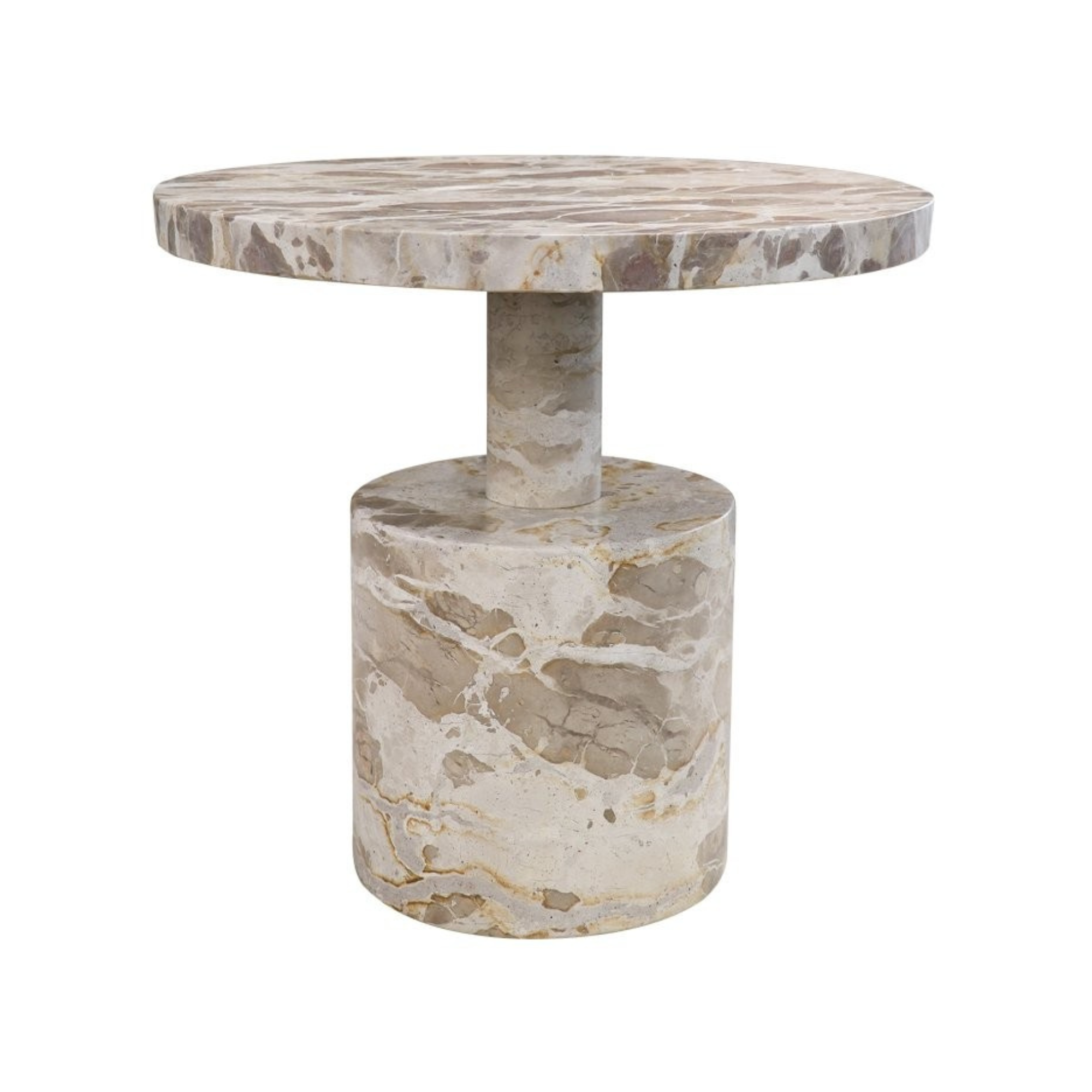 BORACAY MARBLE SIDE TABLE | BEIGE