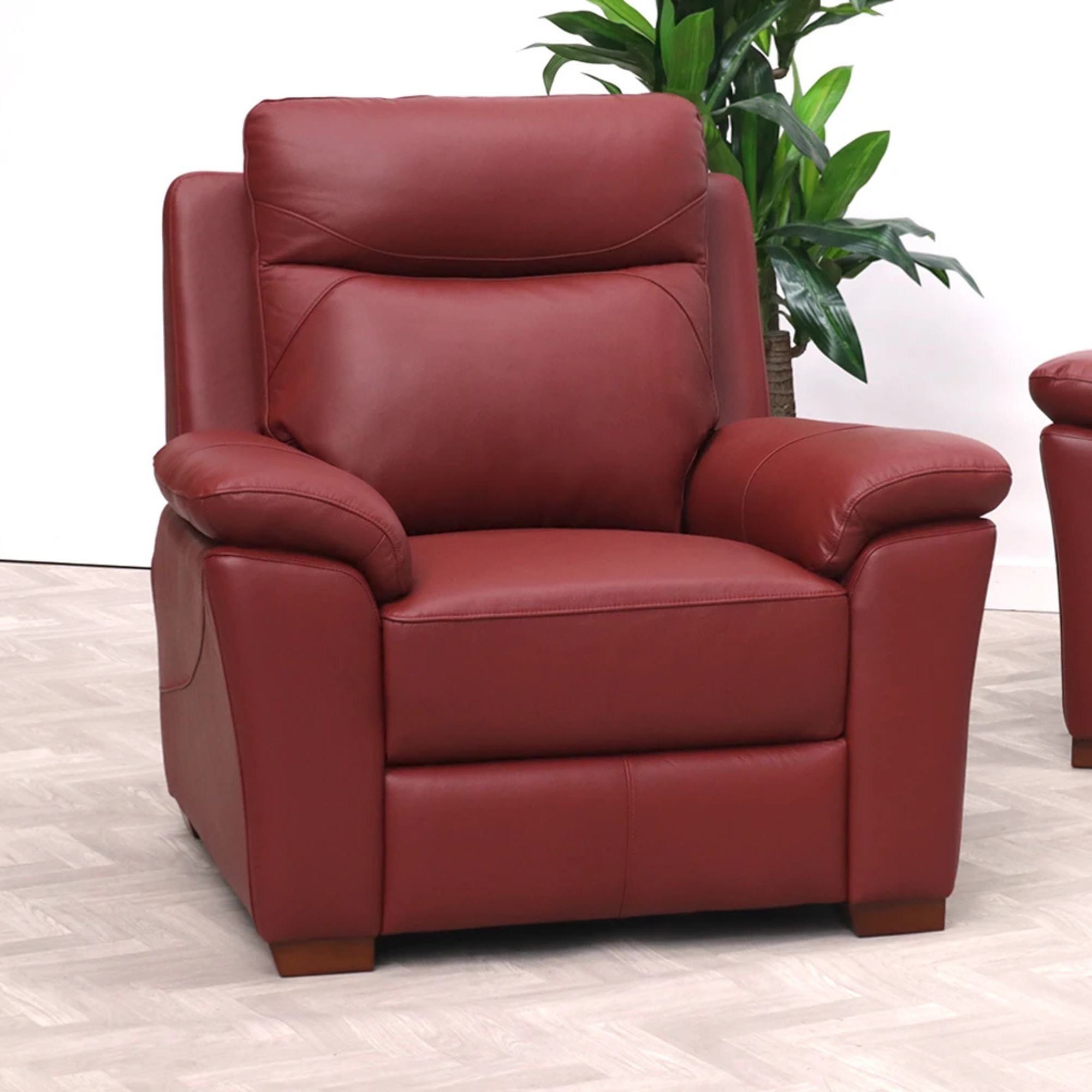 CHARM LEATHER ARMCHAIR | RED