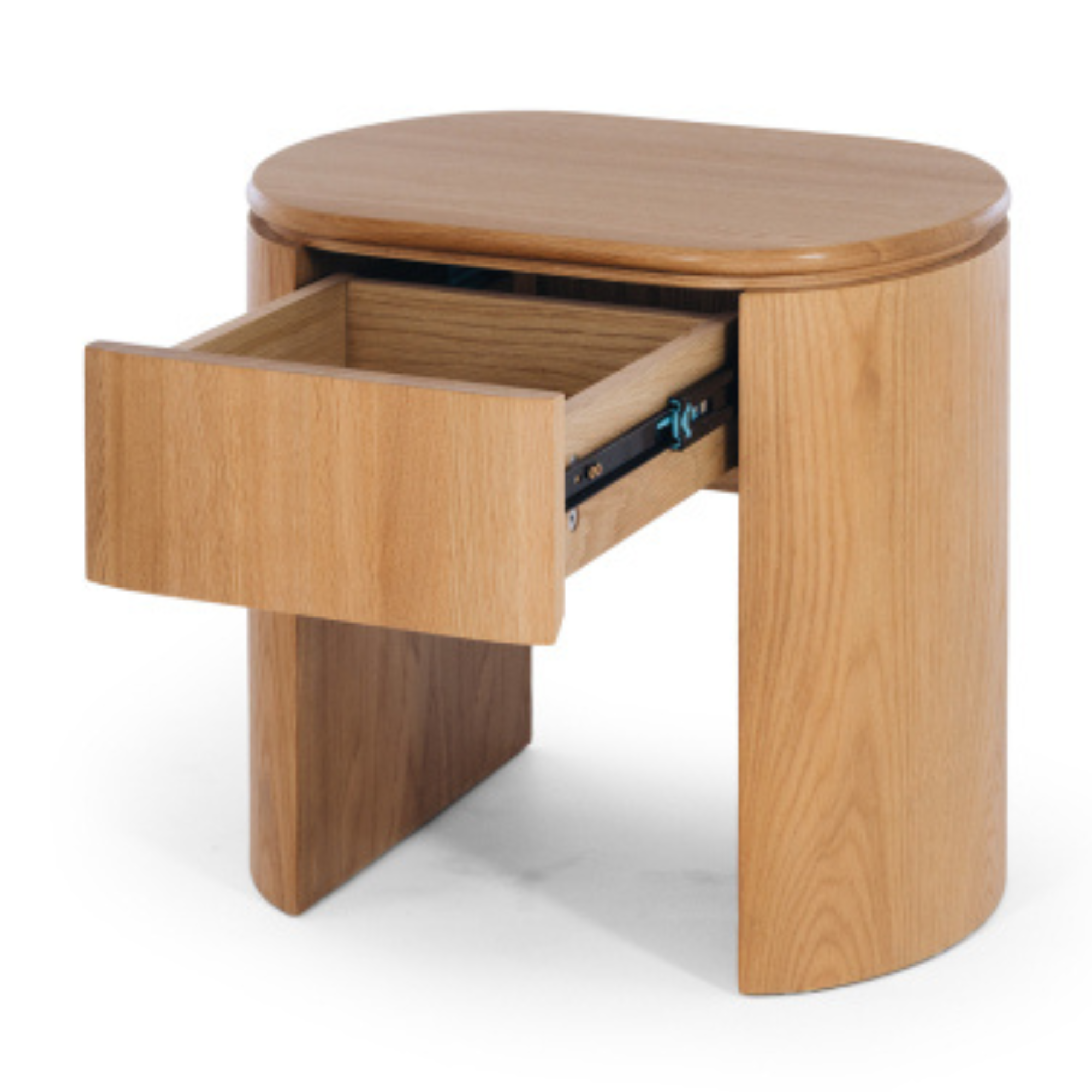 CLOVER OAK BEDSIDE CABINET | OAK TOP