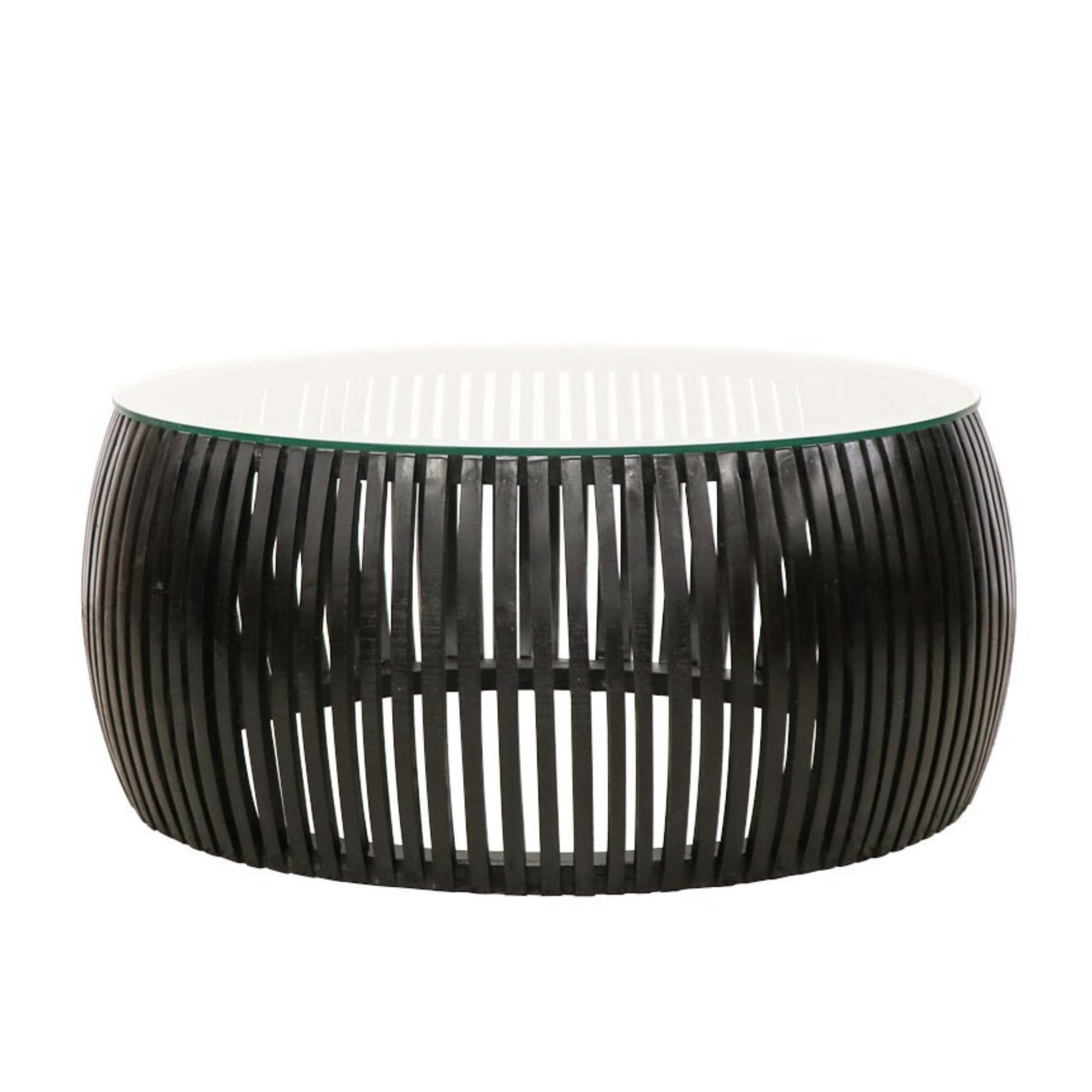 CRUSOE ROUND SLATTED COFFEE TABLE | 2 COLOURS