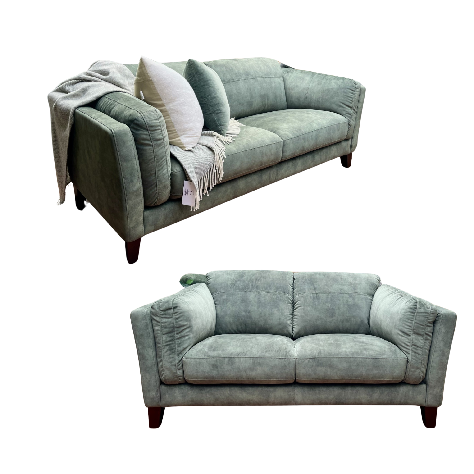 DEMARO 3 + 2 SEATER LOUNGE SUITE | GREEN