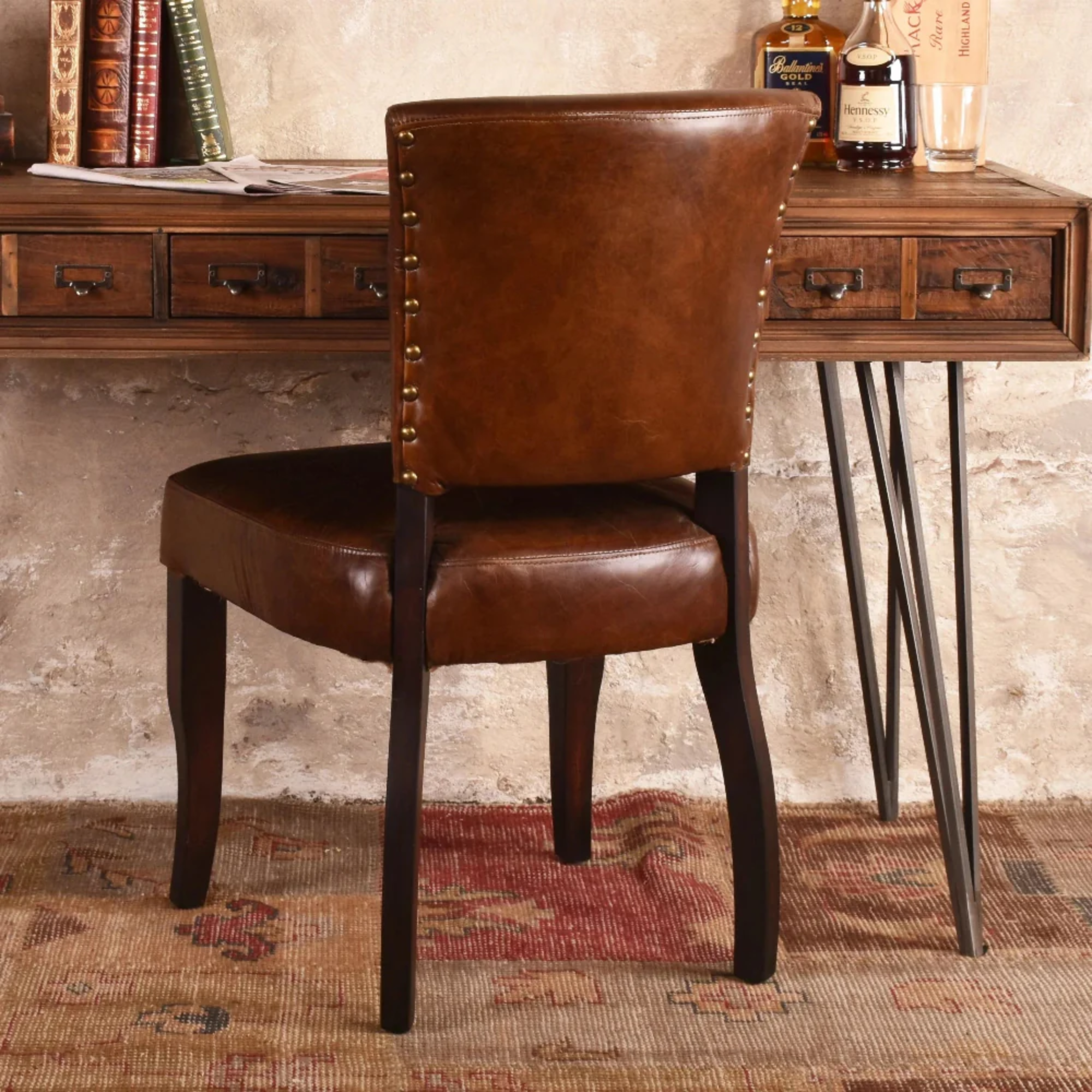Derringer Leather Dining Chair | Cigar