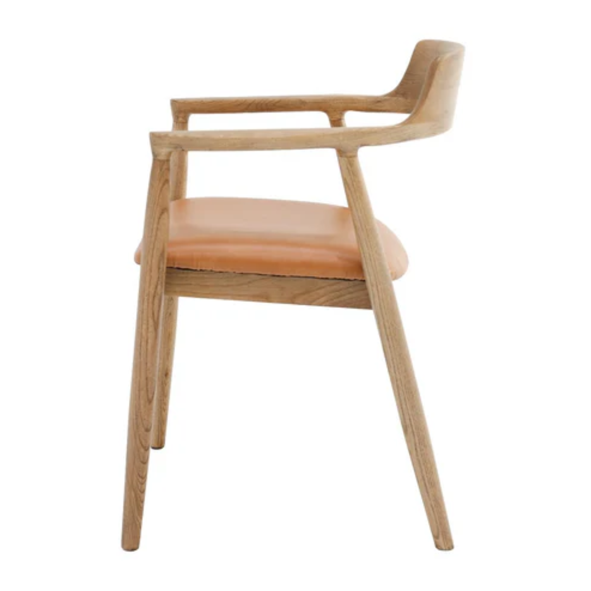 Ealing Dining Chair | Natural Frame - Tan Leather
