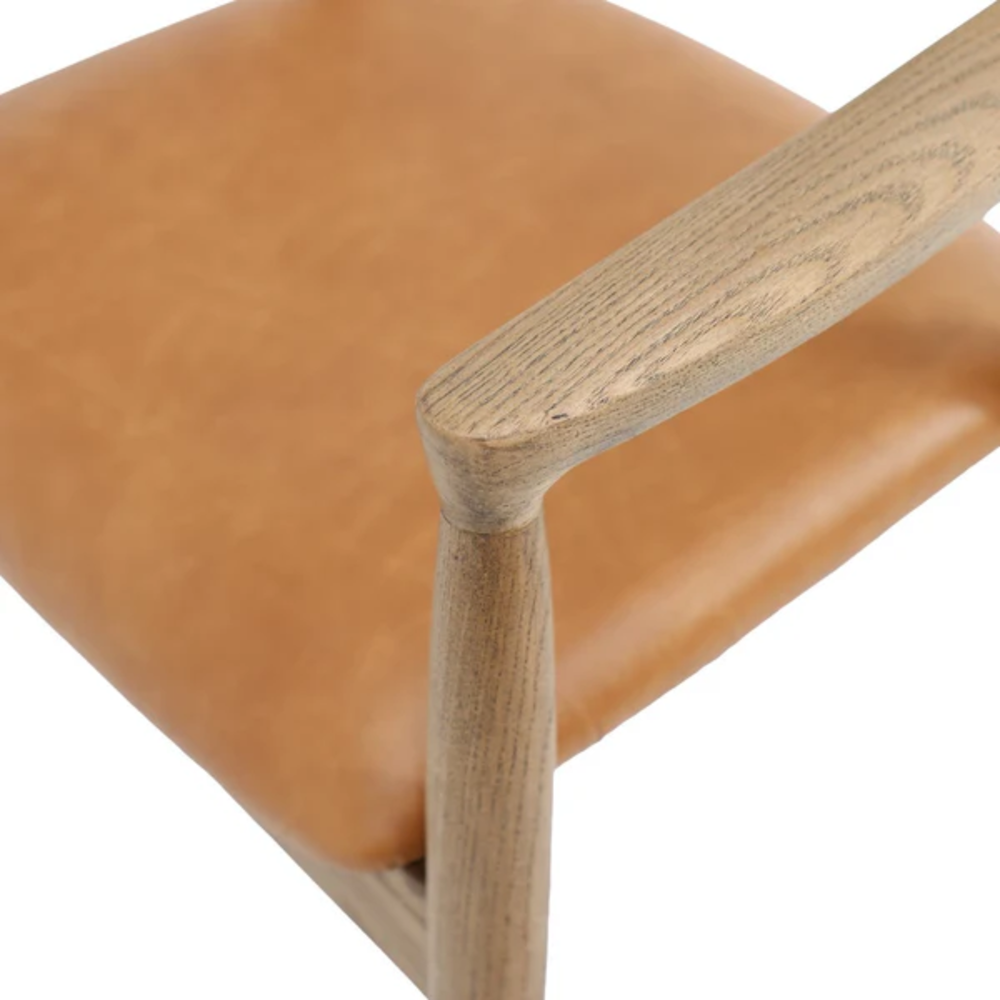 Ealing Dining Chair | Natural Frame - Tan Leather