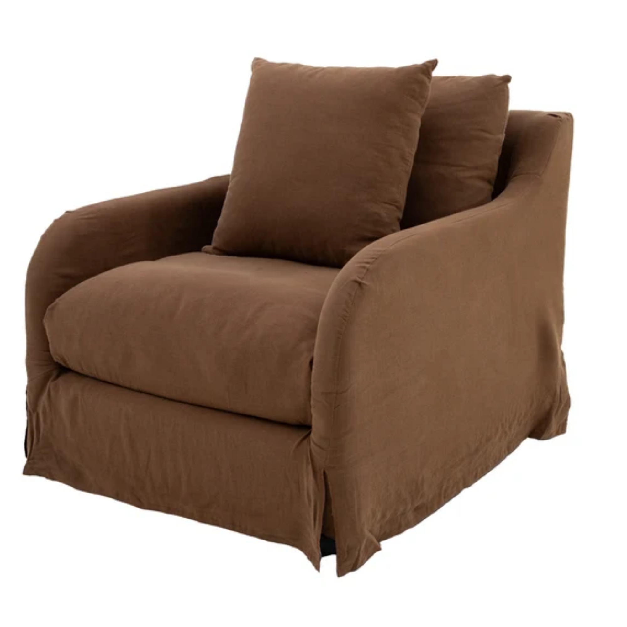 Eden Slipcover Armchair | Mocha