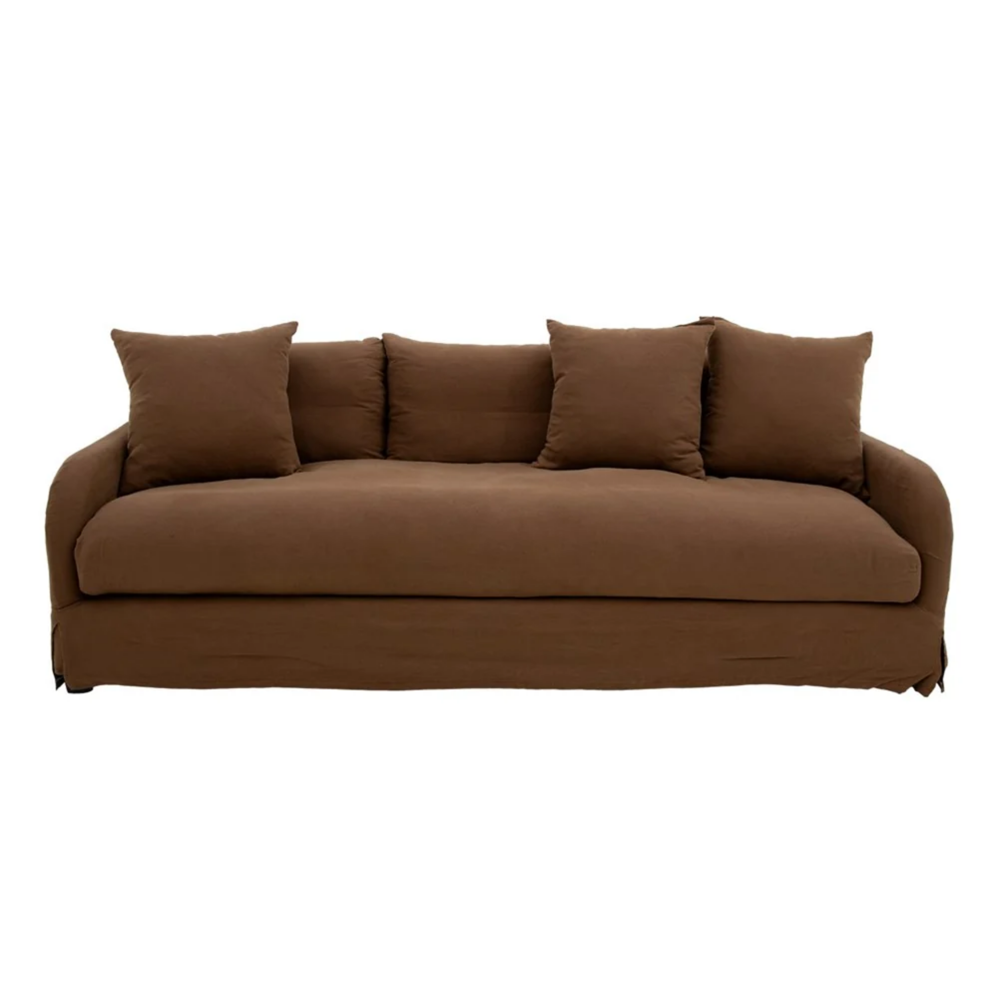Eden 3 Seater Slipcover Sofa | Mocha