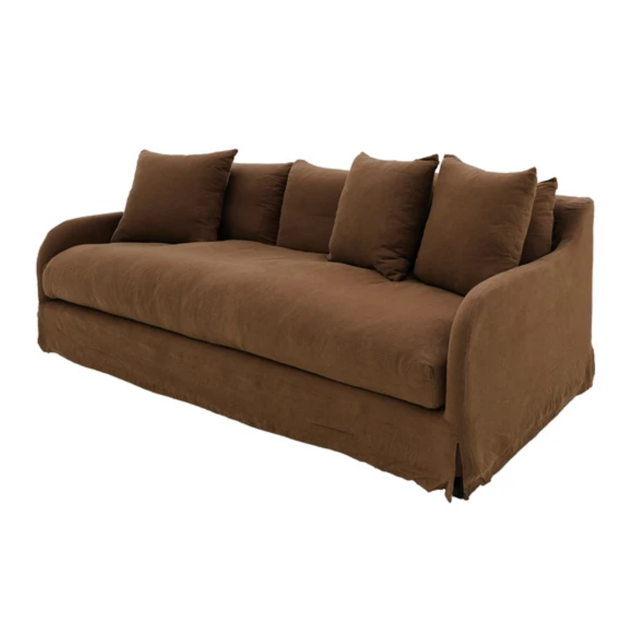 Eden 3 Seater Slipcover Sofa | Mocha