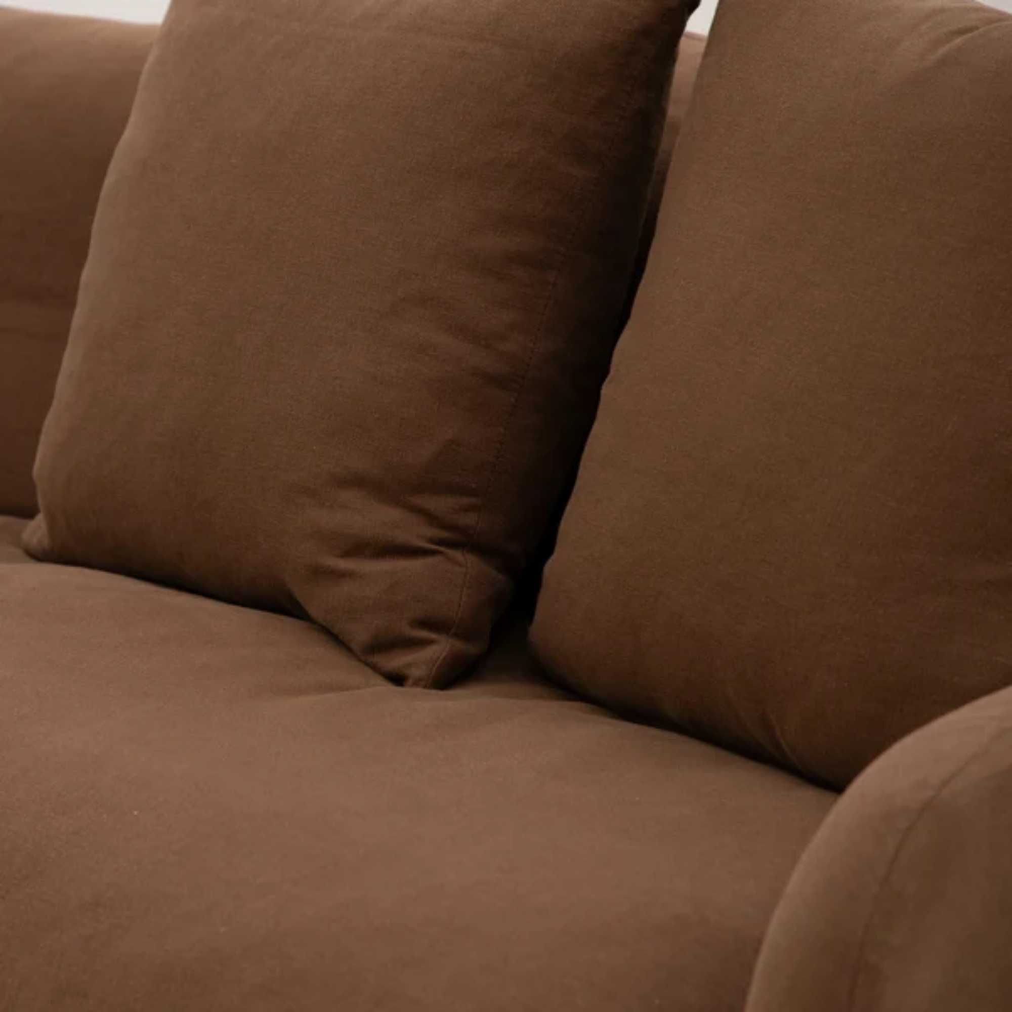 Eden 3 Seater Slipcover Sofa | Mocha