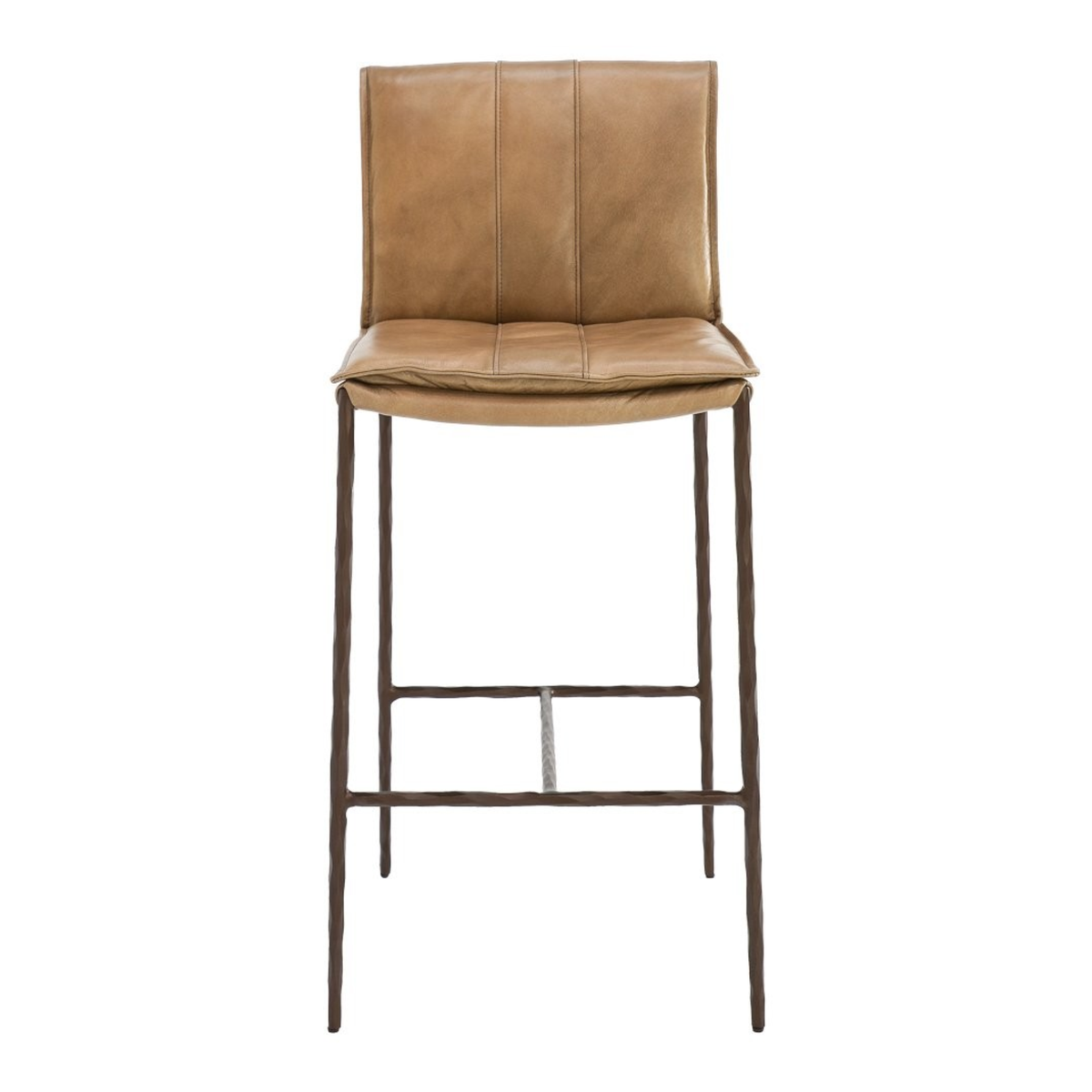 Foundry Bar Stool - Nutmeg Leather | 2 Seat Heights