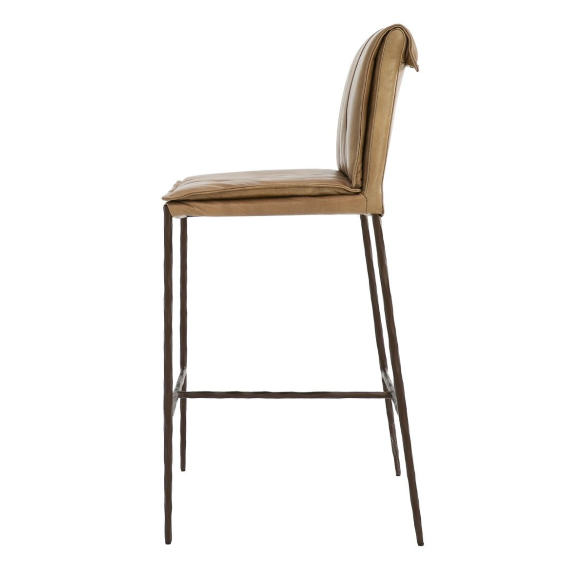 Foundry Bar Stool - Nutmeg Leather | 2 Seat Heights