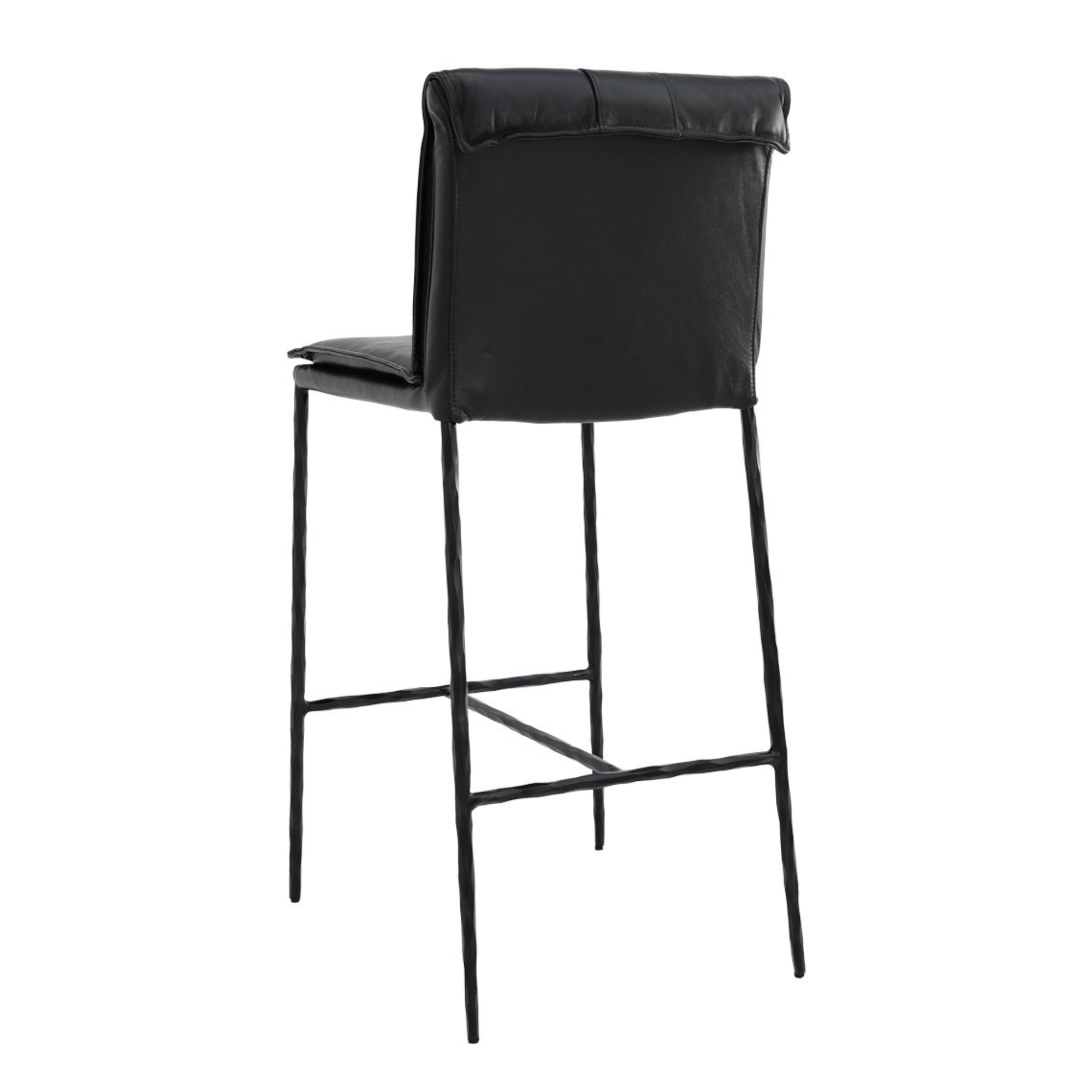 Foundry 75cm Bar Stool | Black Leather