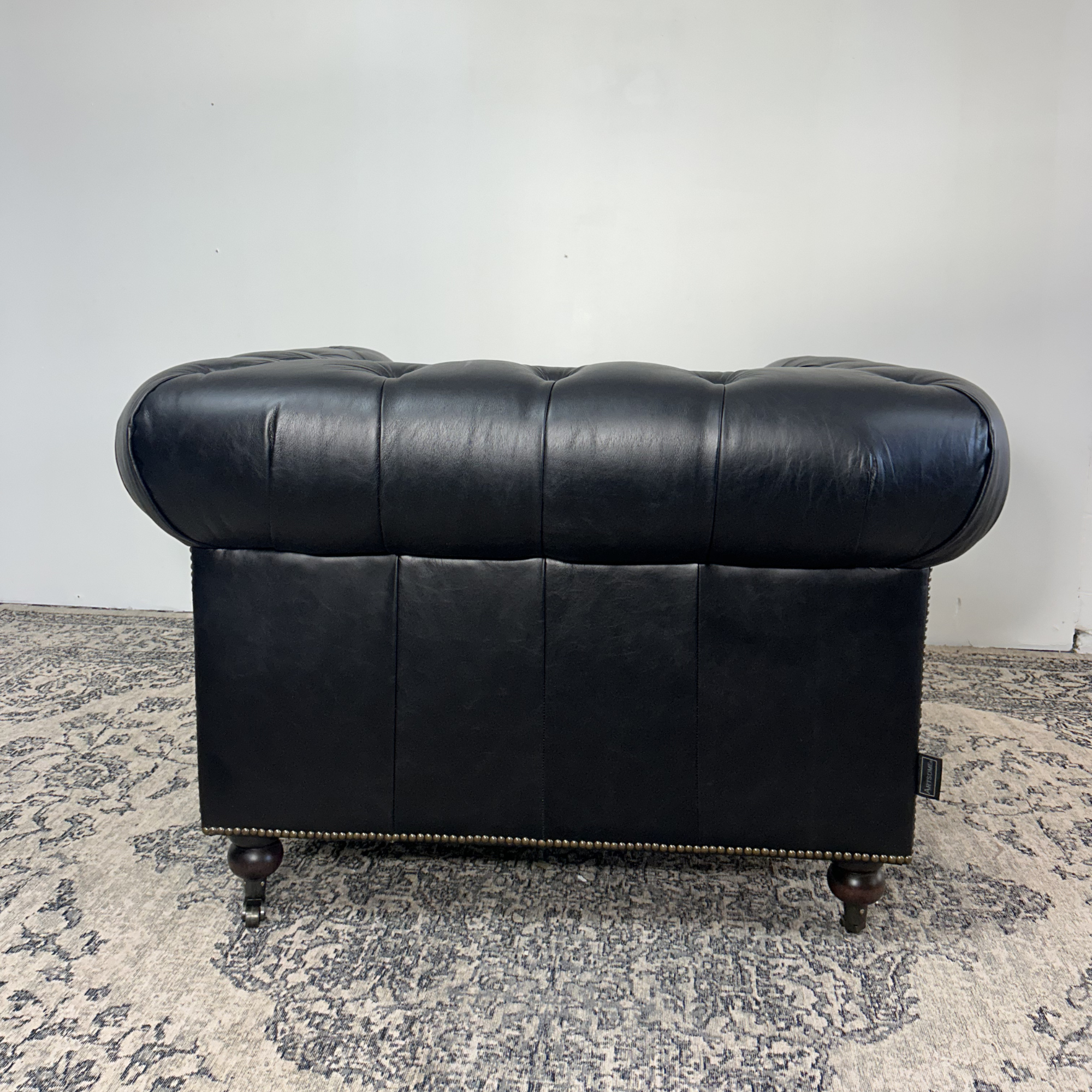 Hampton Armchair | Black Leather