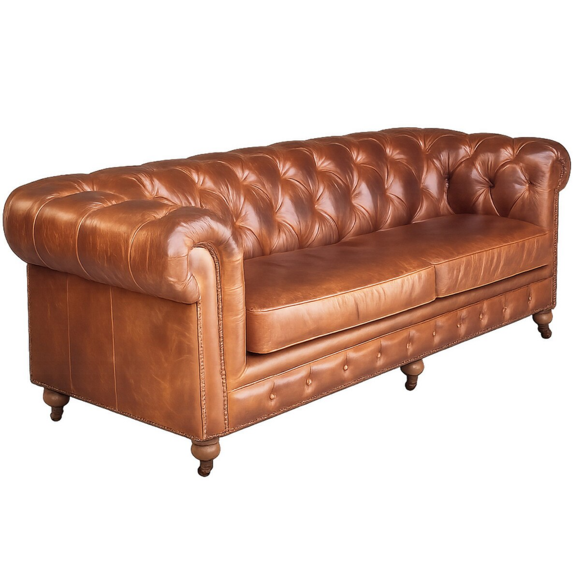 Hampton 3 Seater Sofa | Vintage Tan Leather