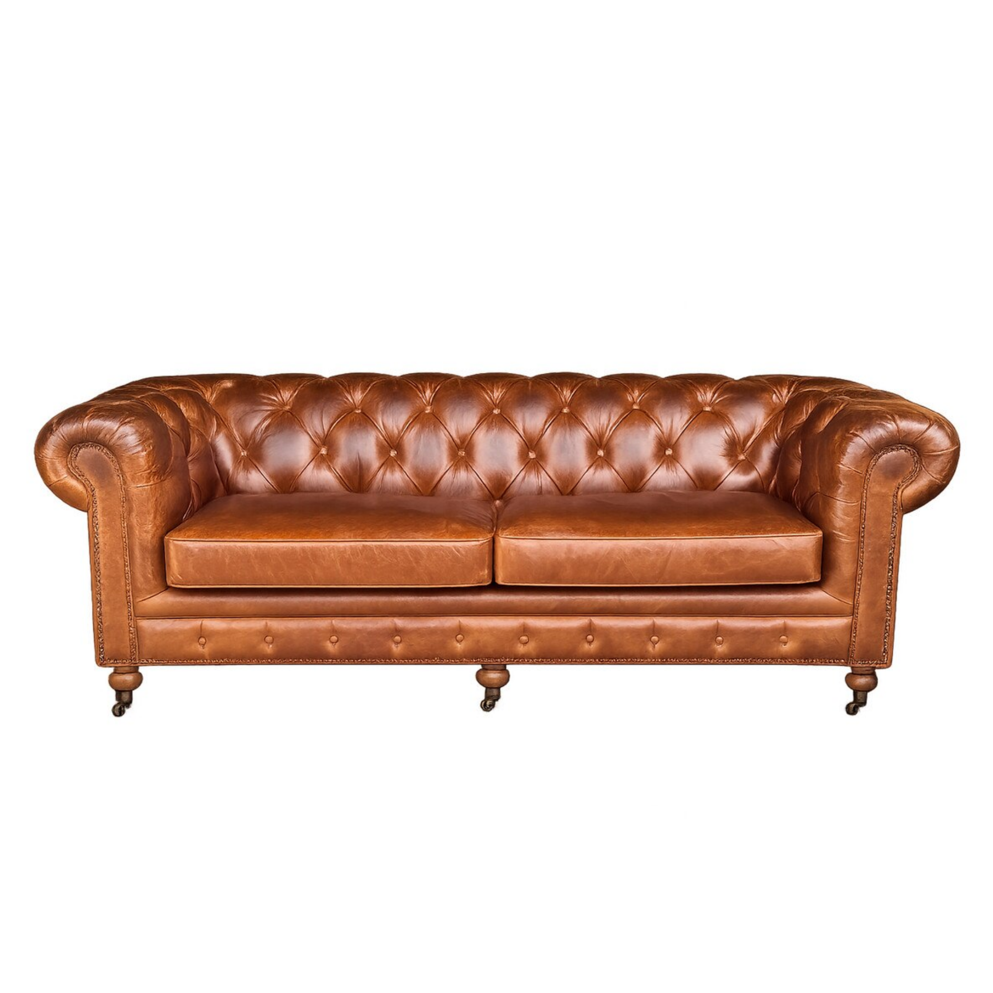 Hampton 3 Seater Sofa | Vintage Tan Leather