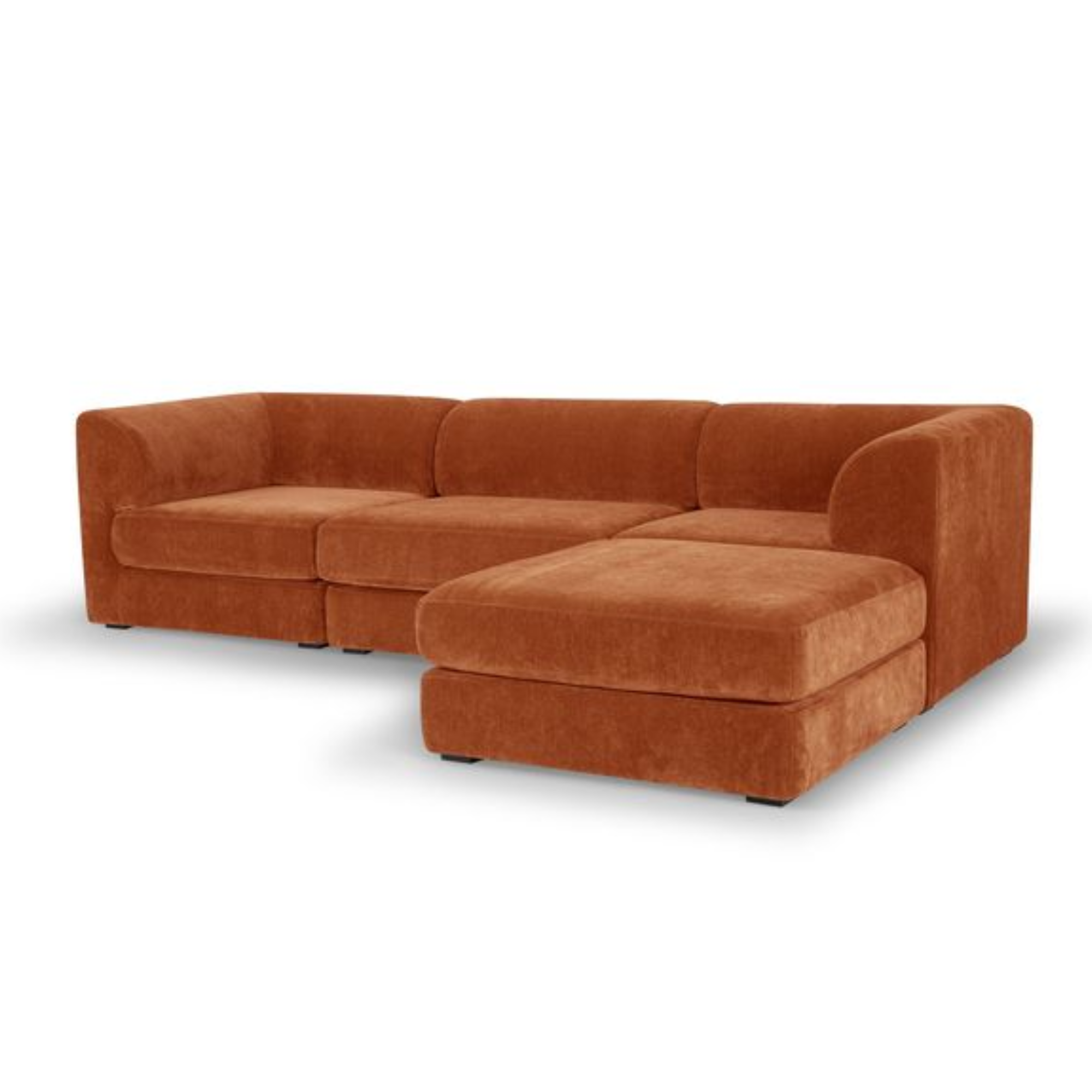 HARMONY 3 SEATER MODULAR CHAISE | RUST