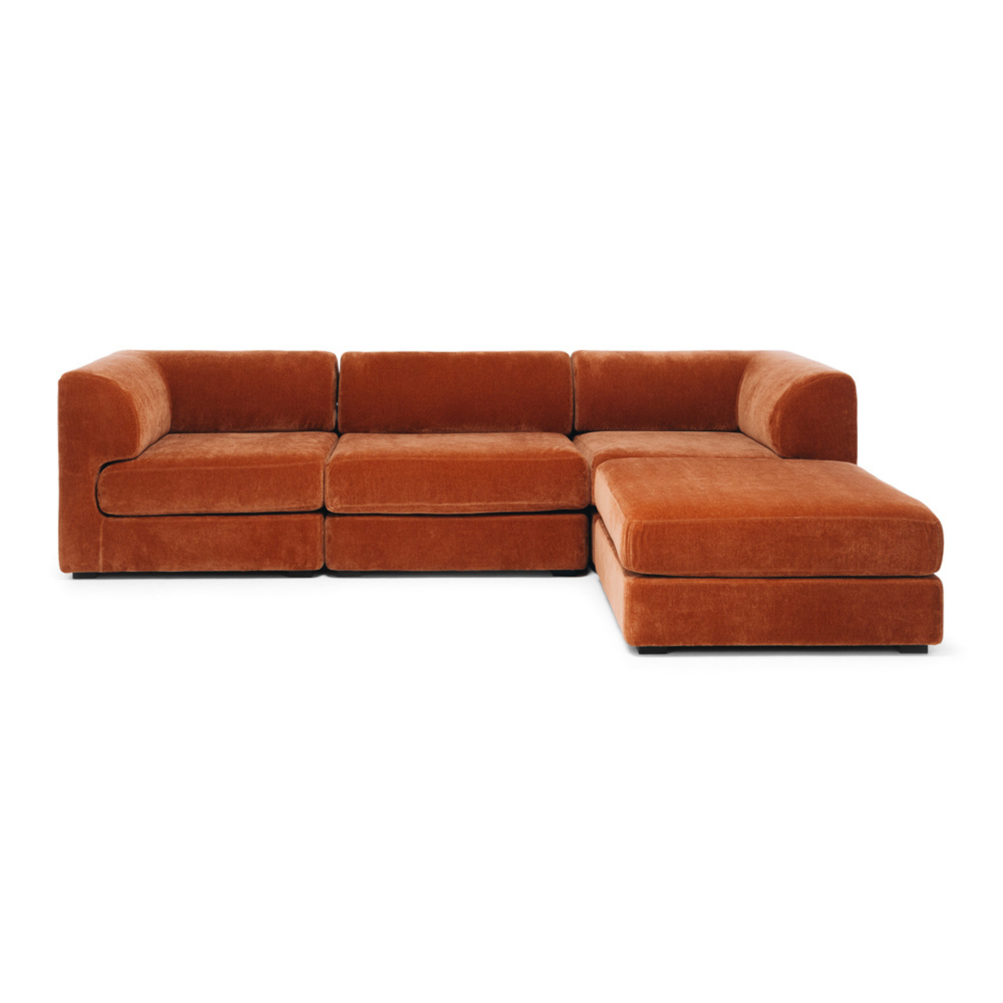 HARMONY 3 SEATER MODULAR CHAISE | RUST