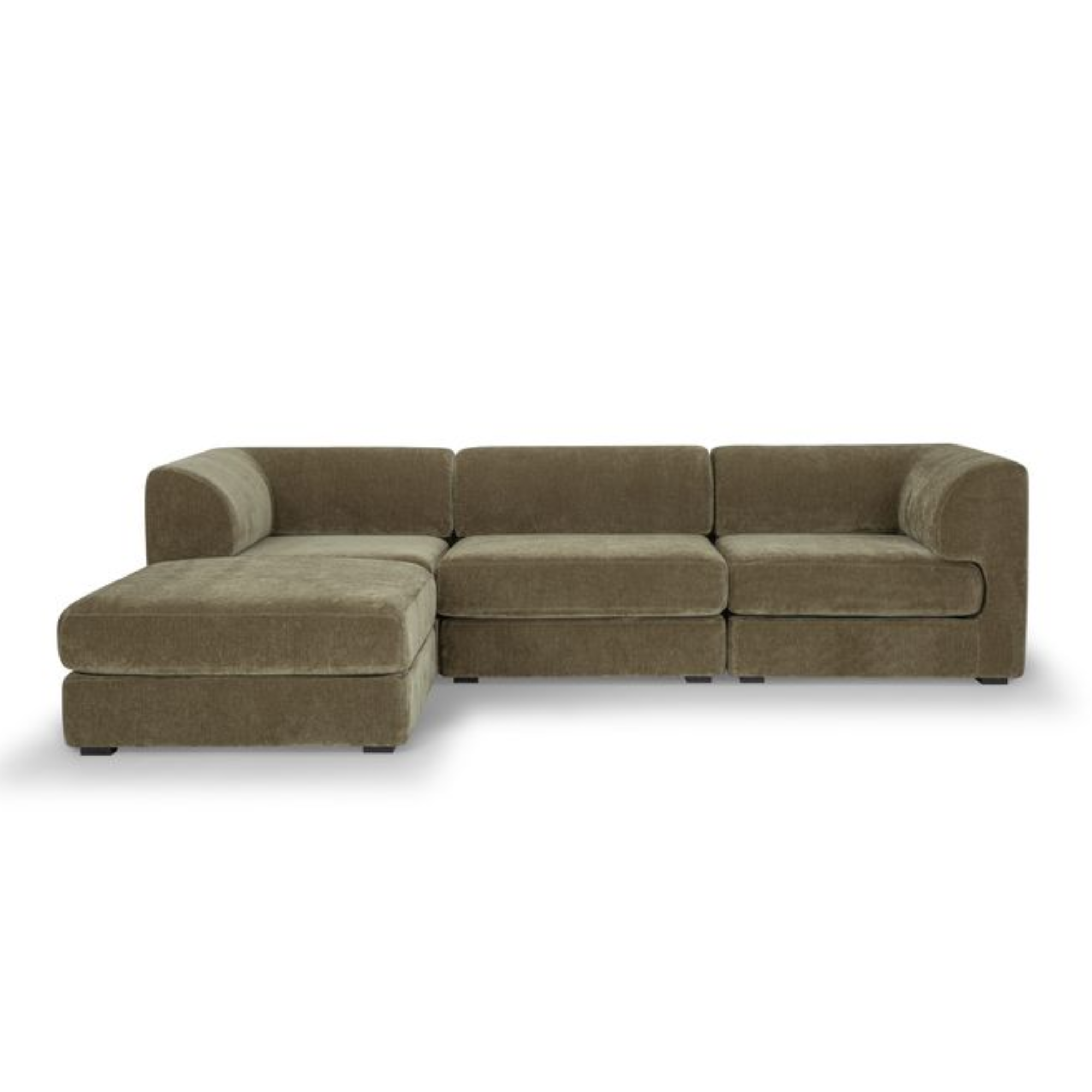 HARMONY 3 SEATER MODULAR CHAISE | OLIVE