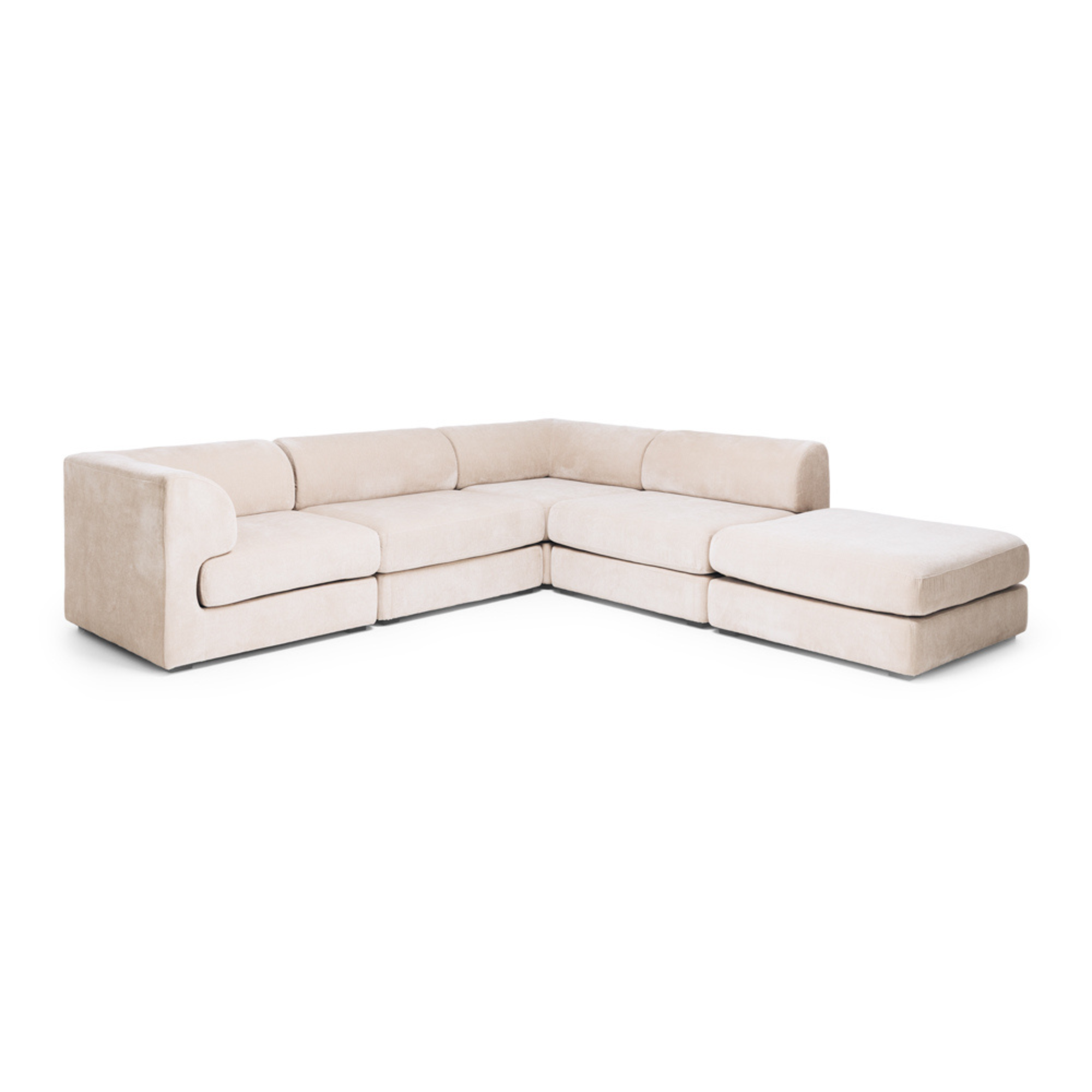 HARMONY 4 SEATER MODULAR CHAISE + OTTOMAN | SAND