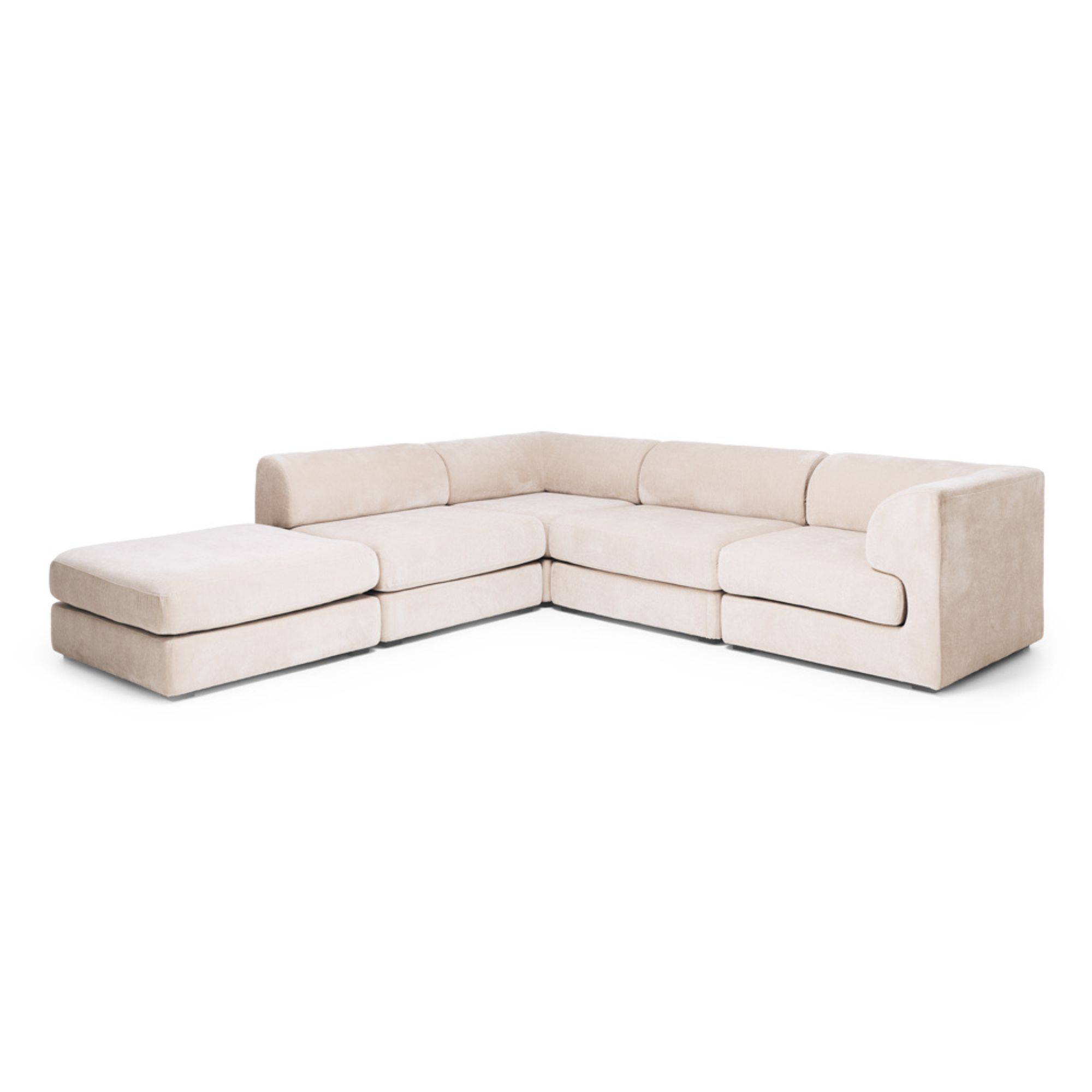 HARMONY 4 SEATER MODULAR CHAISE + OTTOMAN | SAND
