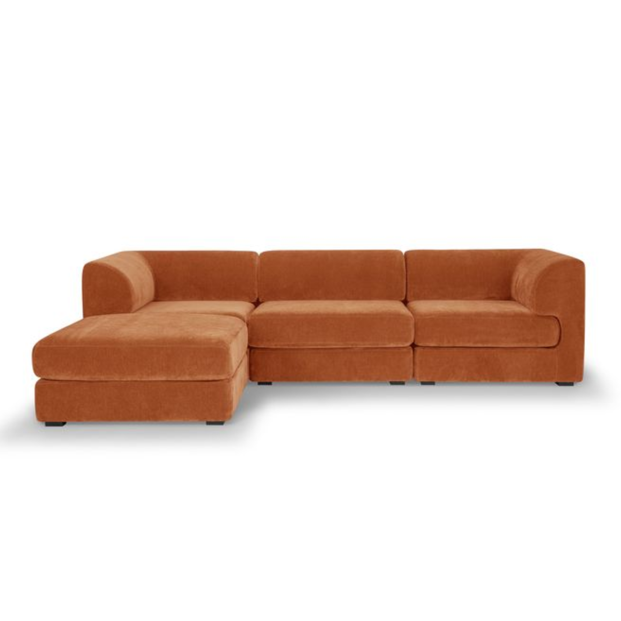 HARMONY 3 SEATER MODULAR CHAISE | RUST