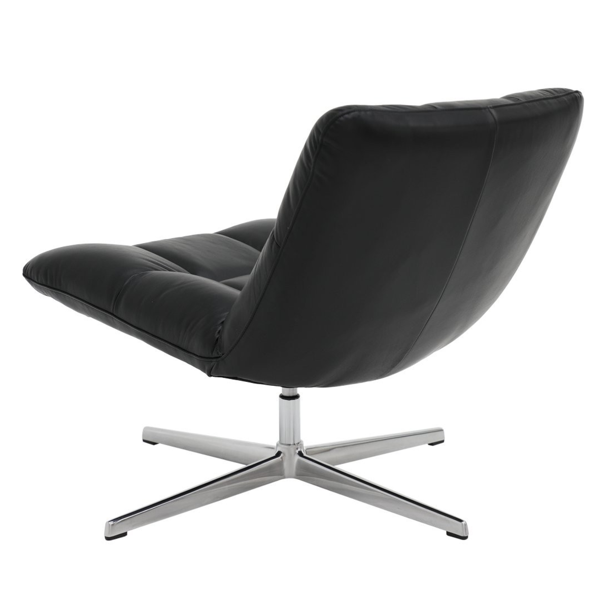 Hendrix Swivel Chair | Black Leather