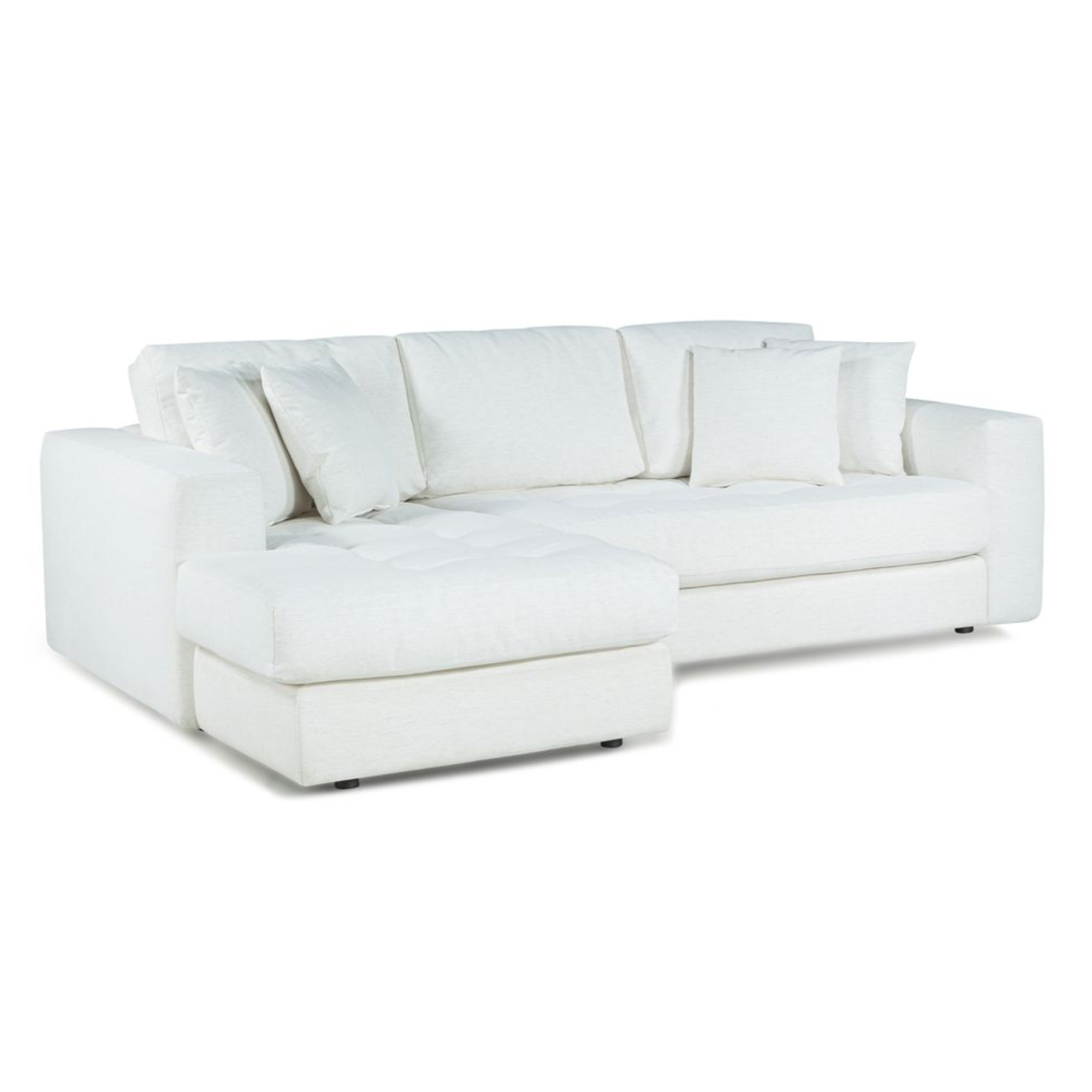HUGO 3 SEATER CHAISE | SPECKLE WHITE
