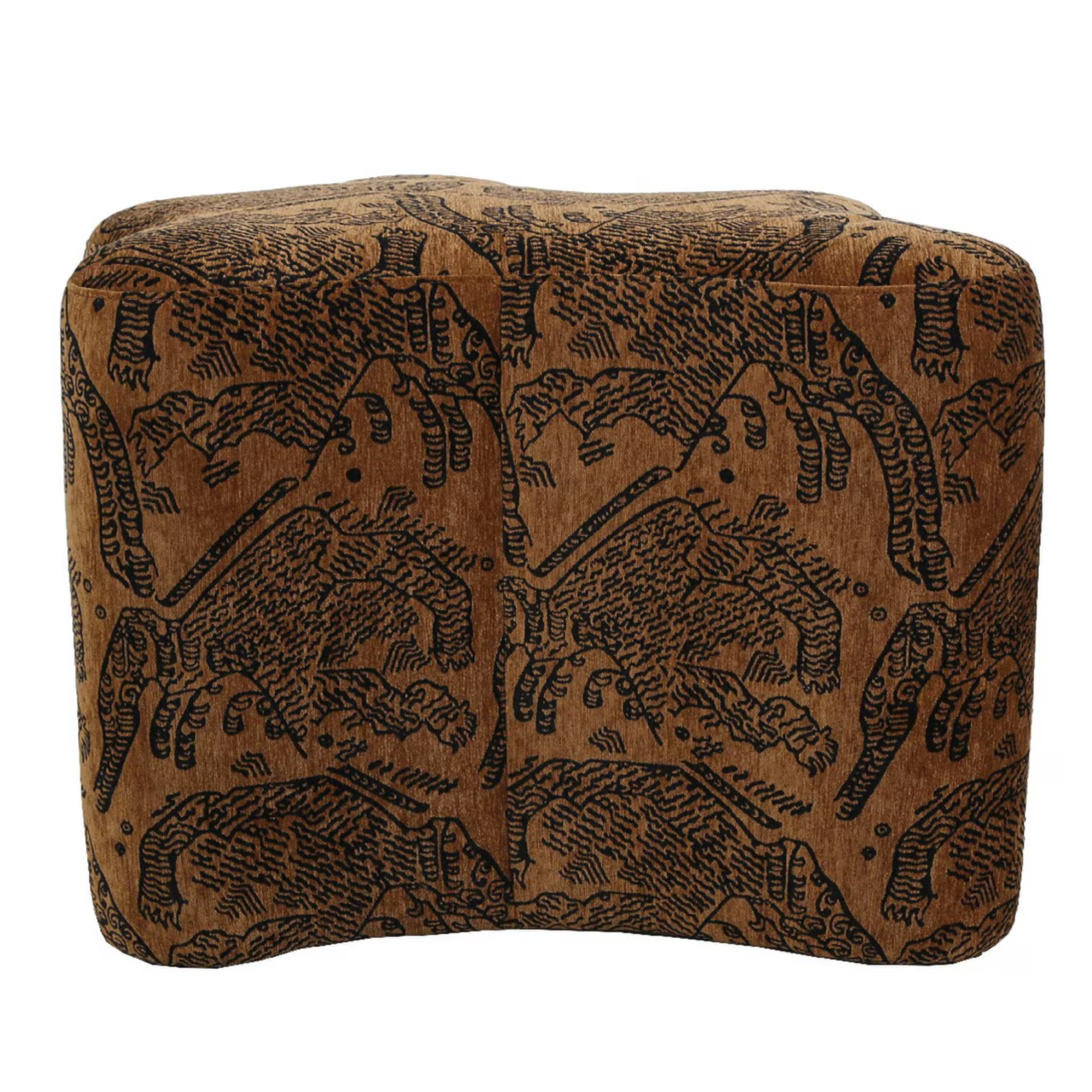 HUNTRESS FOOTSTOOL | TIGER BROWN