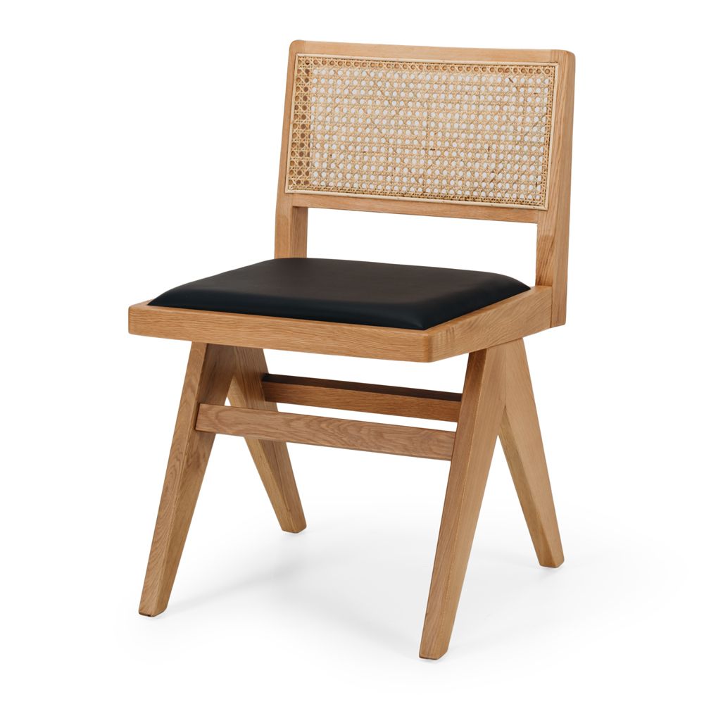 PALMA OAK DINING CHAIR - PU SEAT