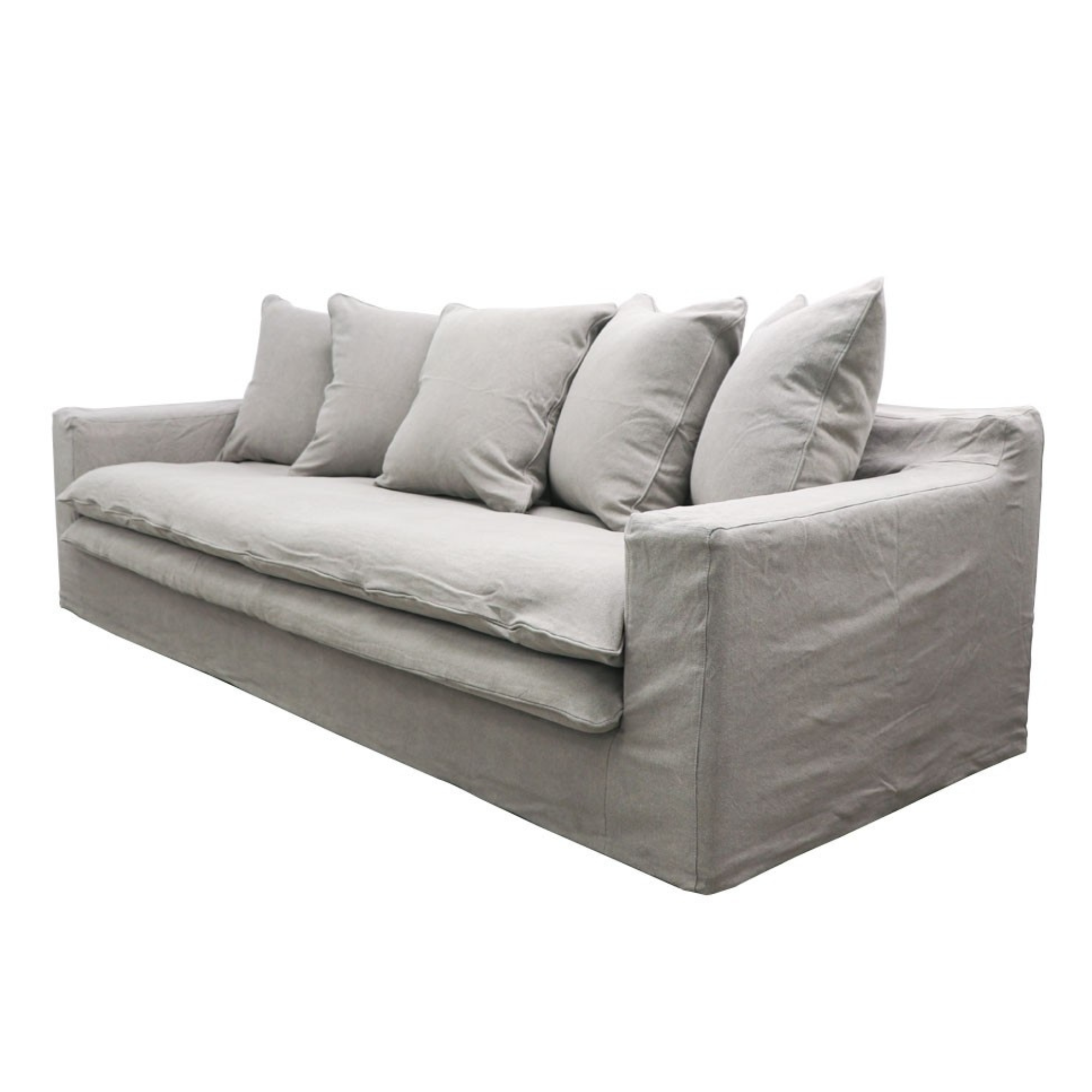 KEELY SLIPCOVER 3 SEATER SOFA | CEMENT