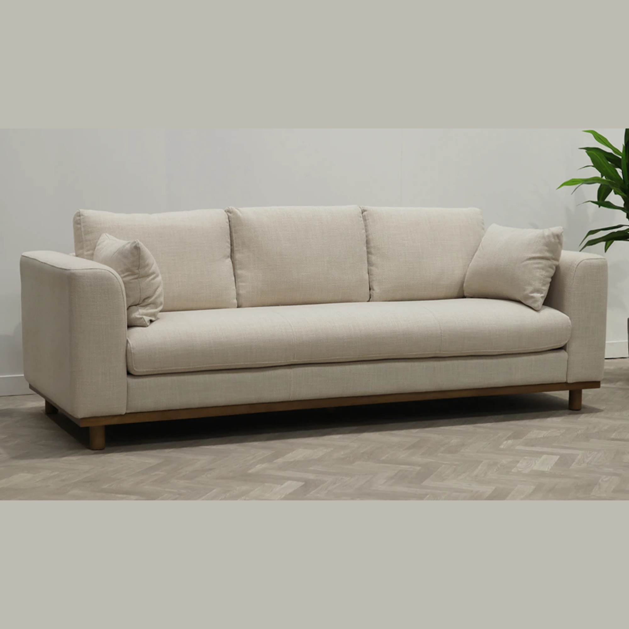 KLAY 3 SEATER SOFA | BONE