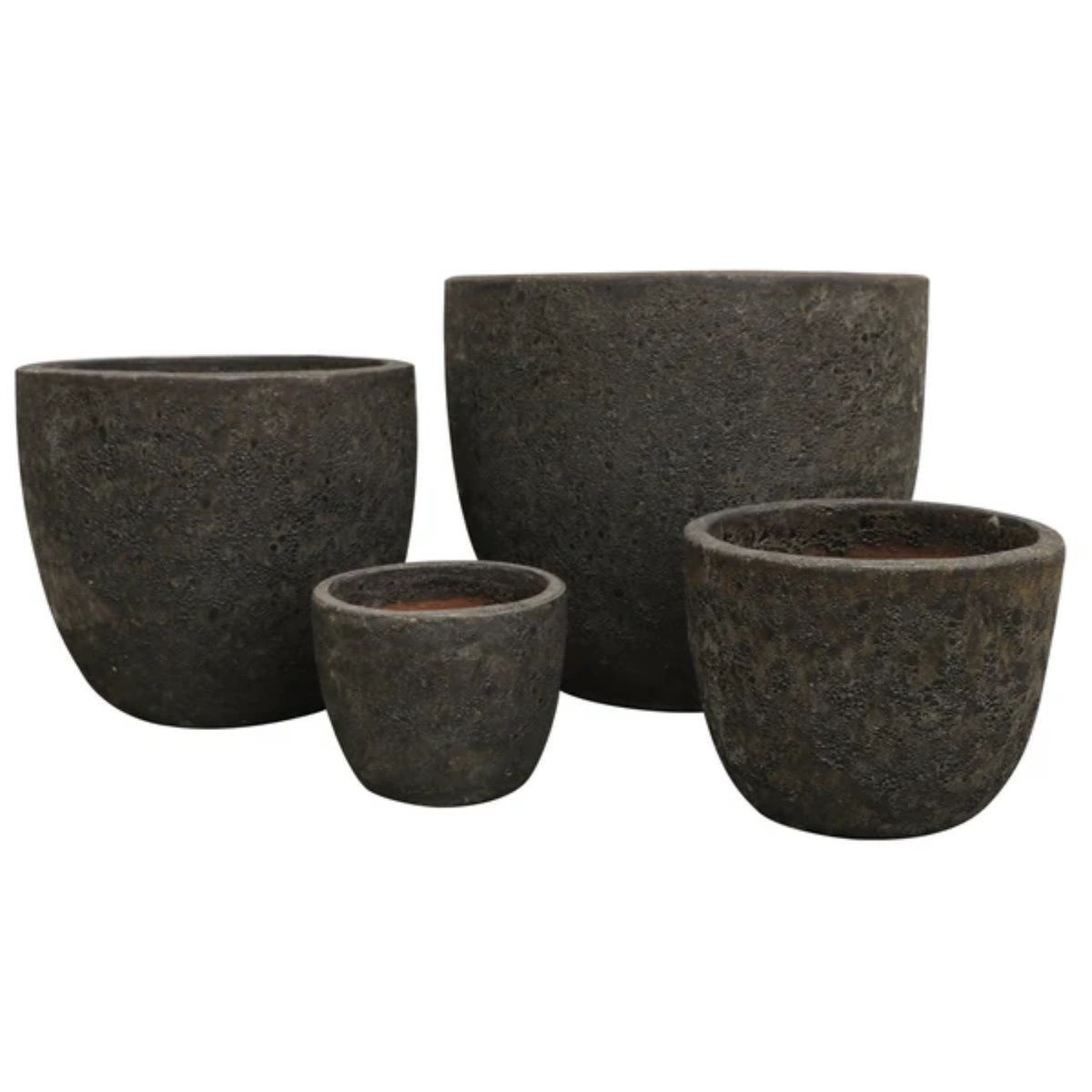 Lava Egg Pots - Black