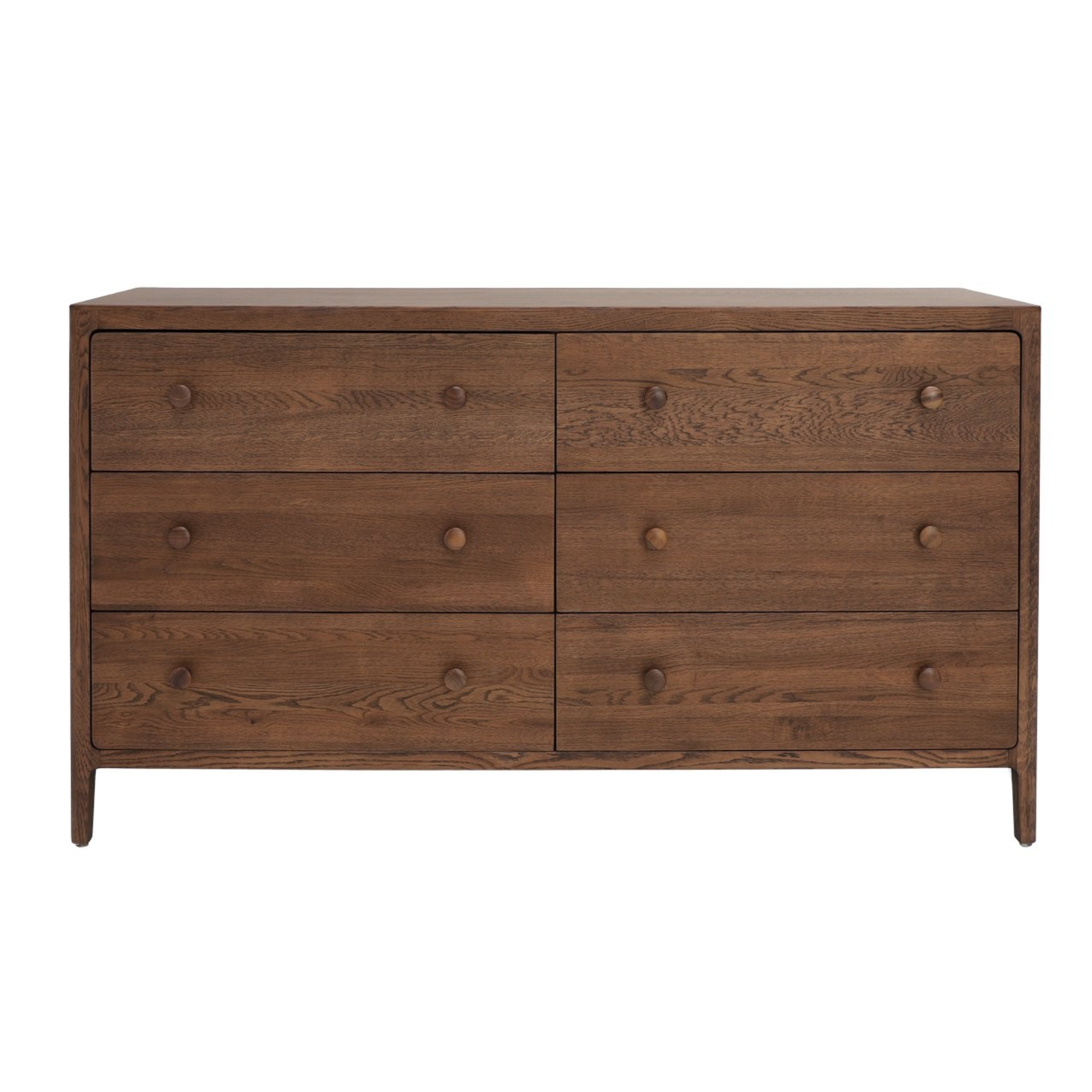 LUNDE 6 DRAWER DRESSER | WALNUT BROWN