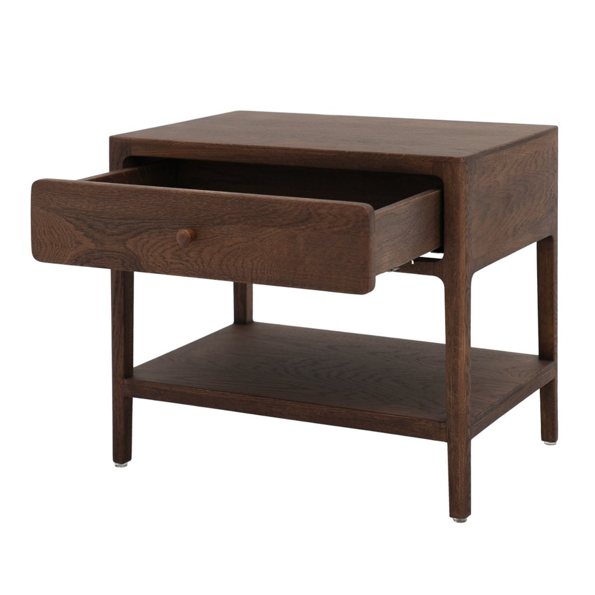 Lunde Bedside Cabinet | Walnut Brown