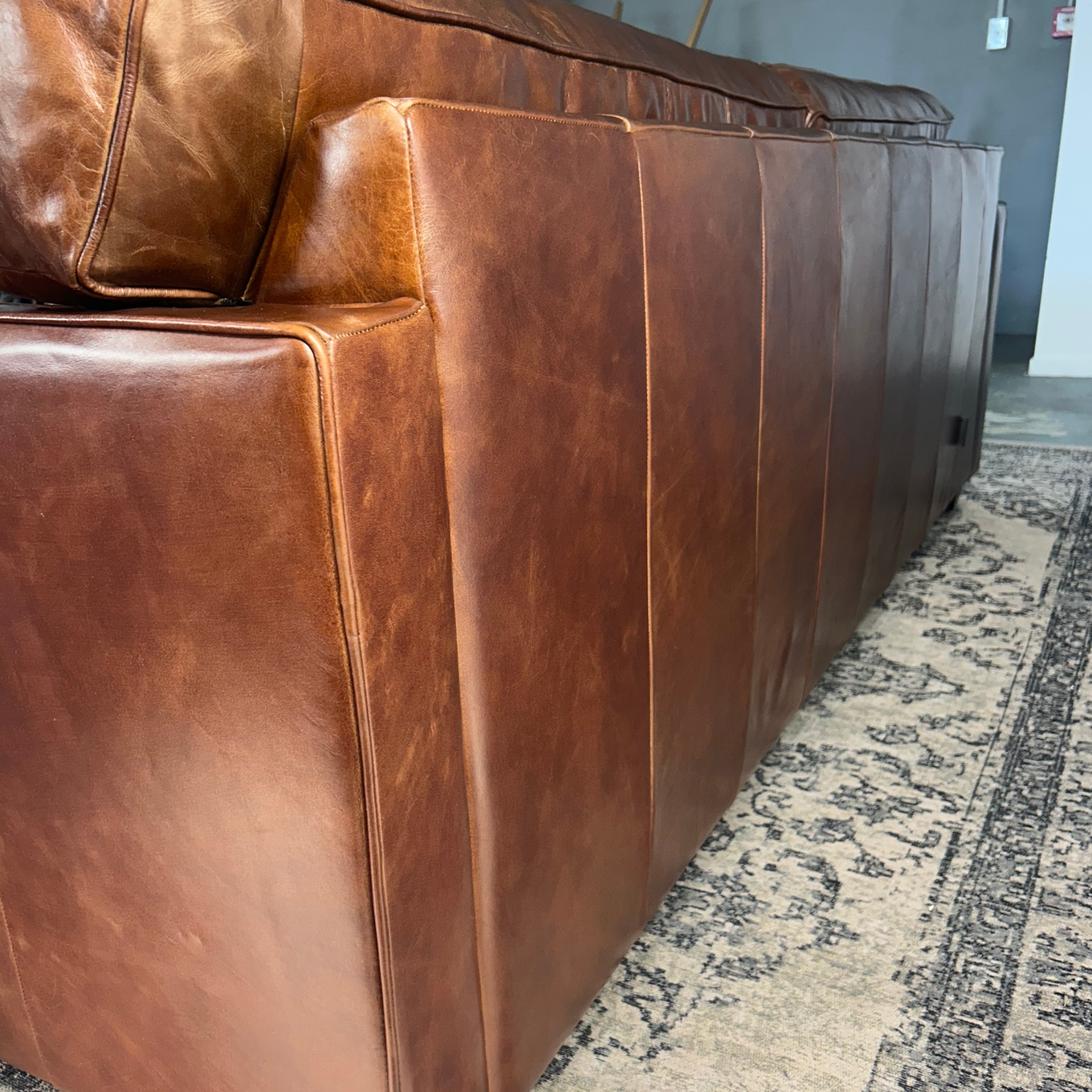 Madison 3 Seater Sofa | Vintage Cigar Leather