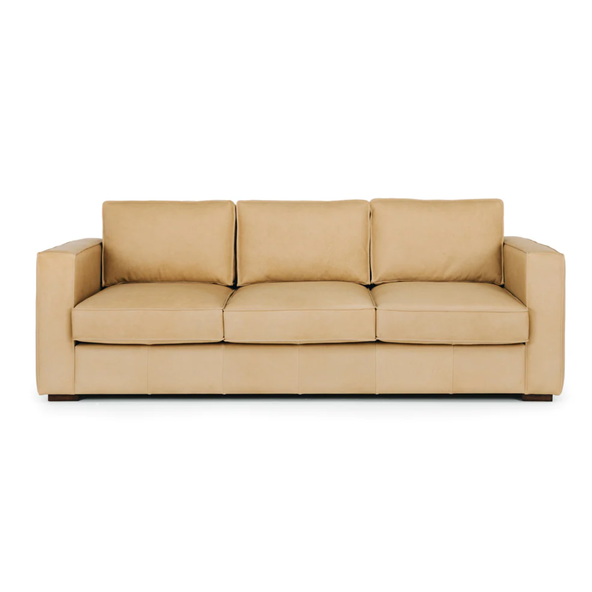 MAURY LEATHER 3 SEATER SOFA | ECRU