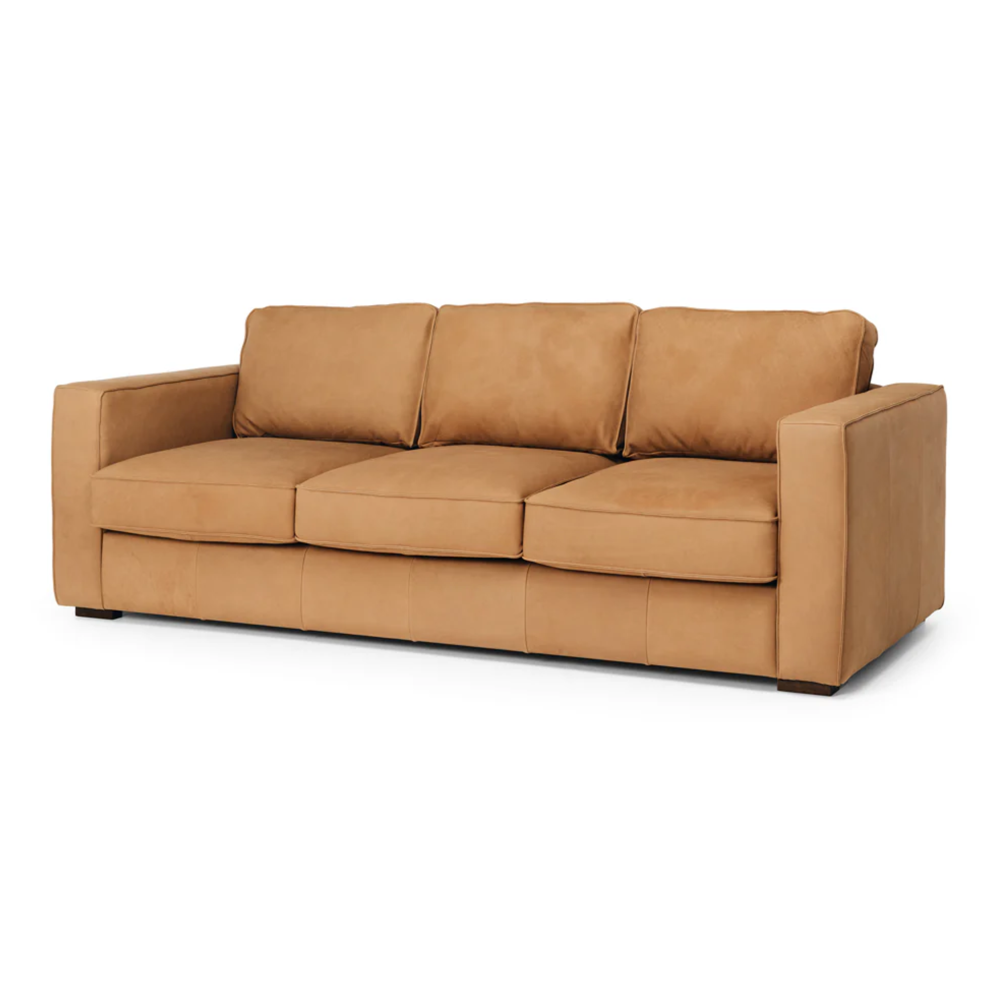 MAURY LEATHER 3 SEATER SOFA | TOBACCO