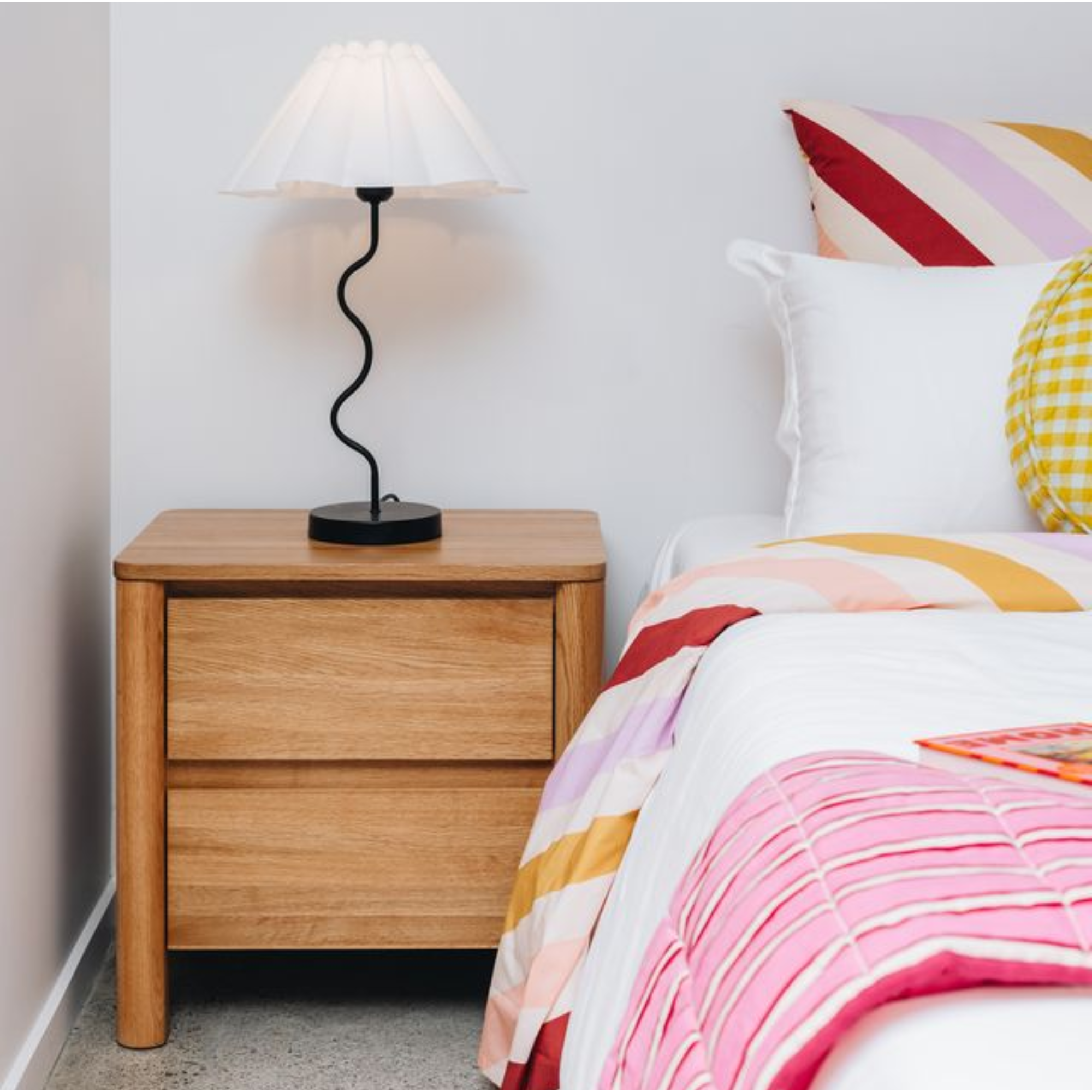 MEIKO OAK BEDSIDE CABINET