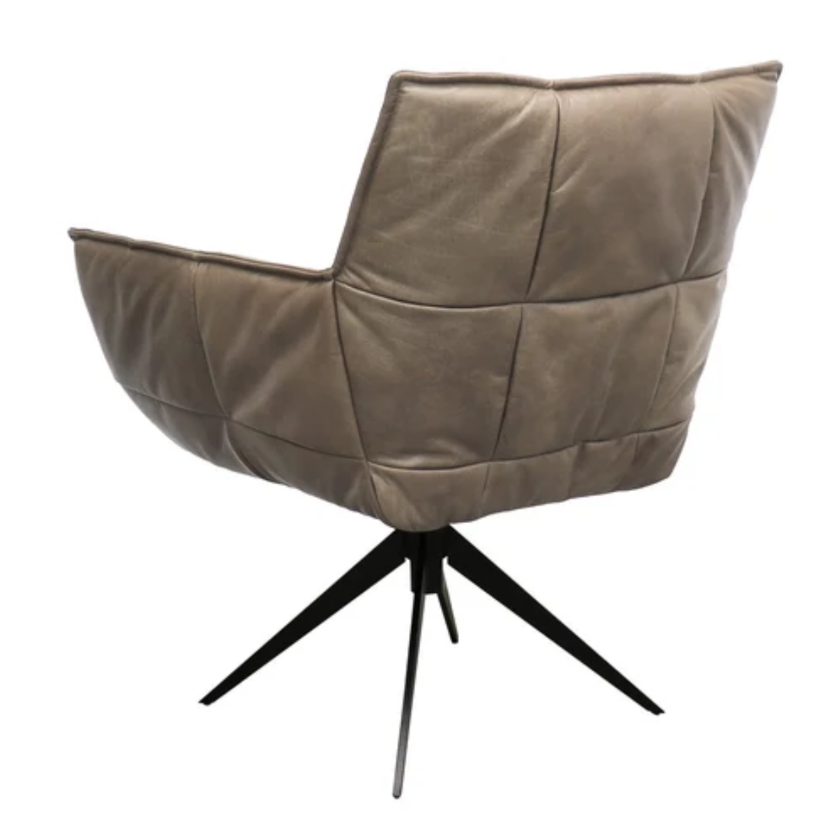 Memphis Swivel Armchair | Beige Leather