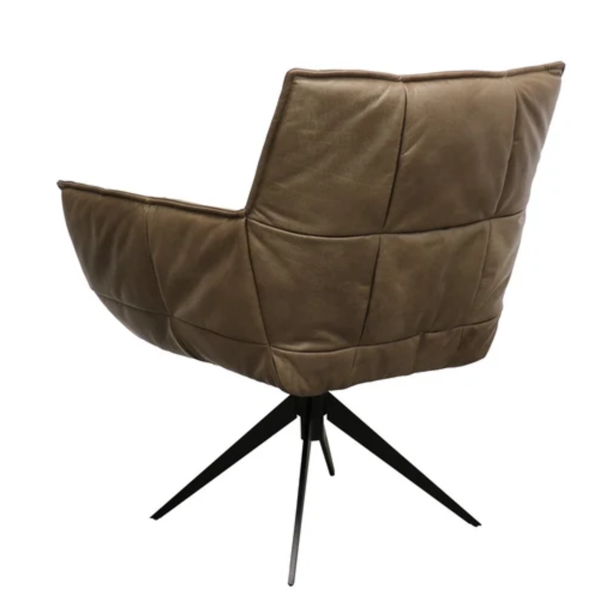 Memphis Swivel Armchair | Brown Leather