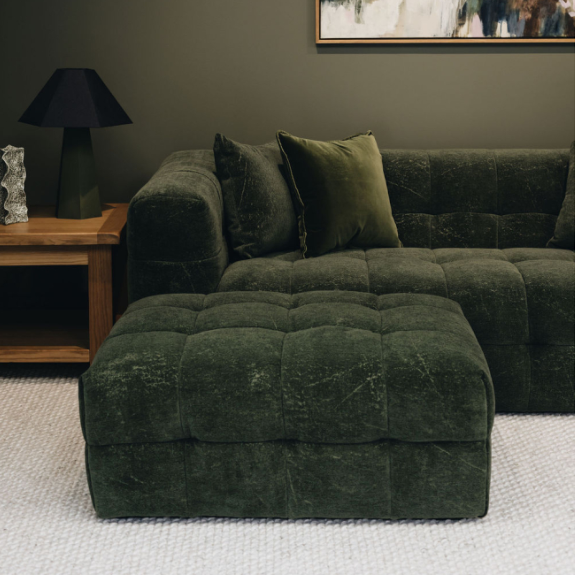 MICHELIN OTTOMAN | DARK GREEN