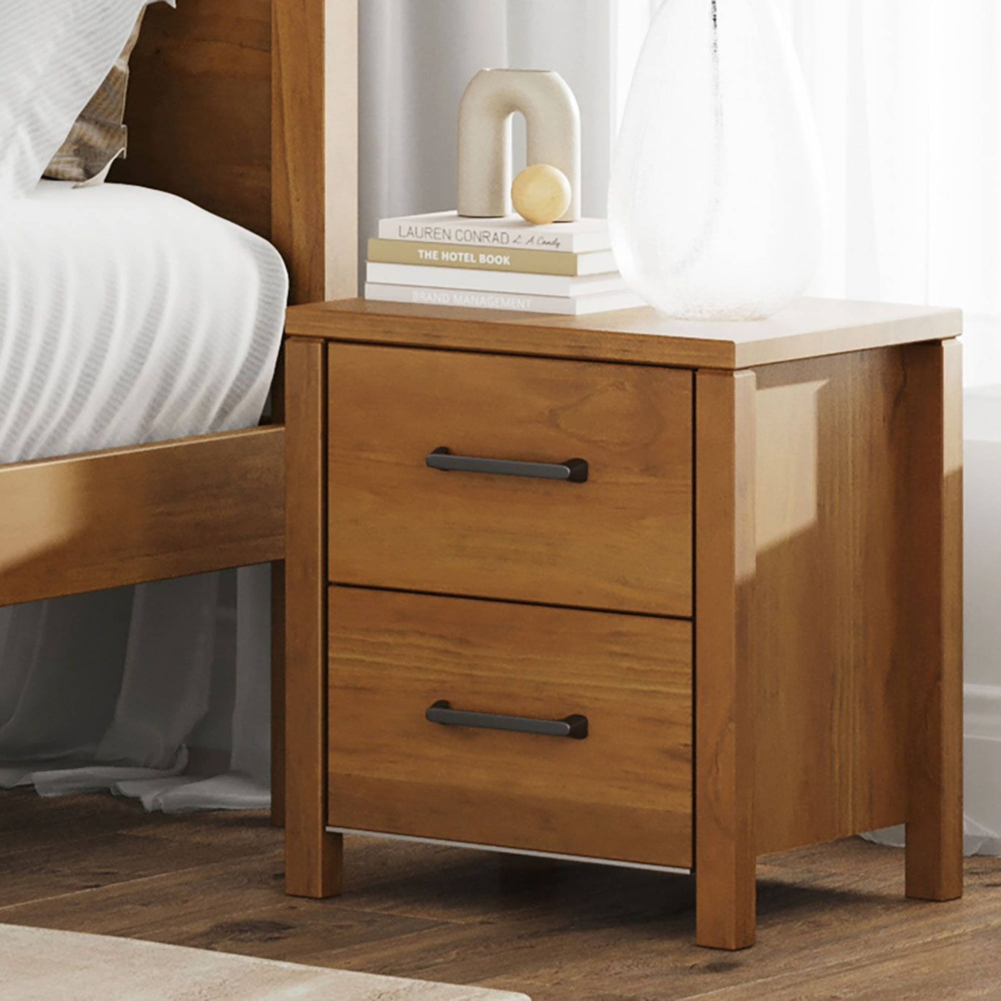 MOANA 2 DRAWER BEDSIDE CABINET