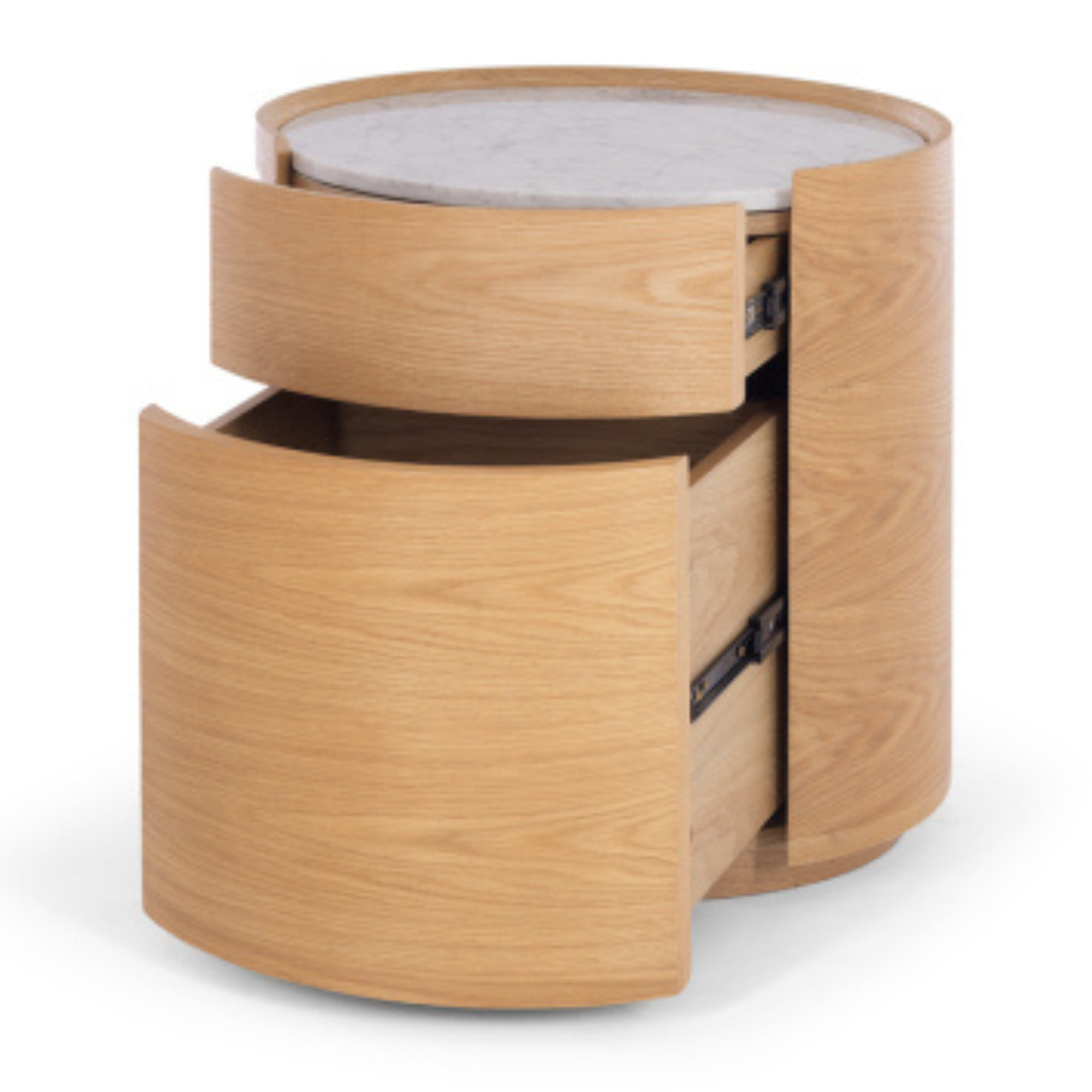 MUSE 2 DRAWER BEDSIDE CABINET | MARBLE TOP