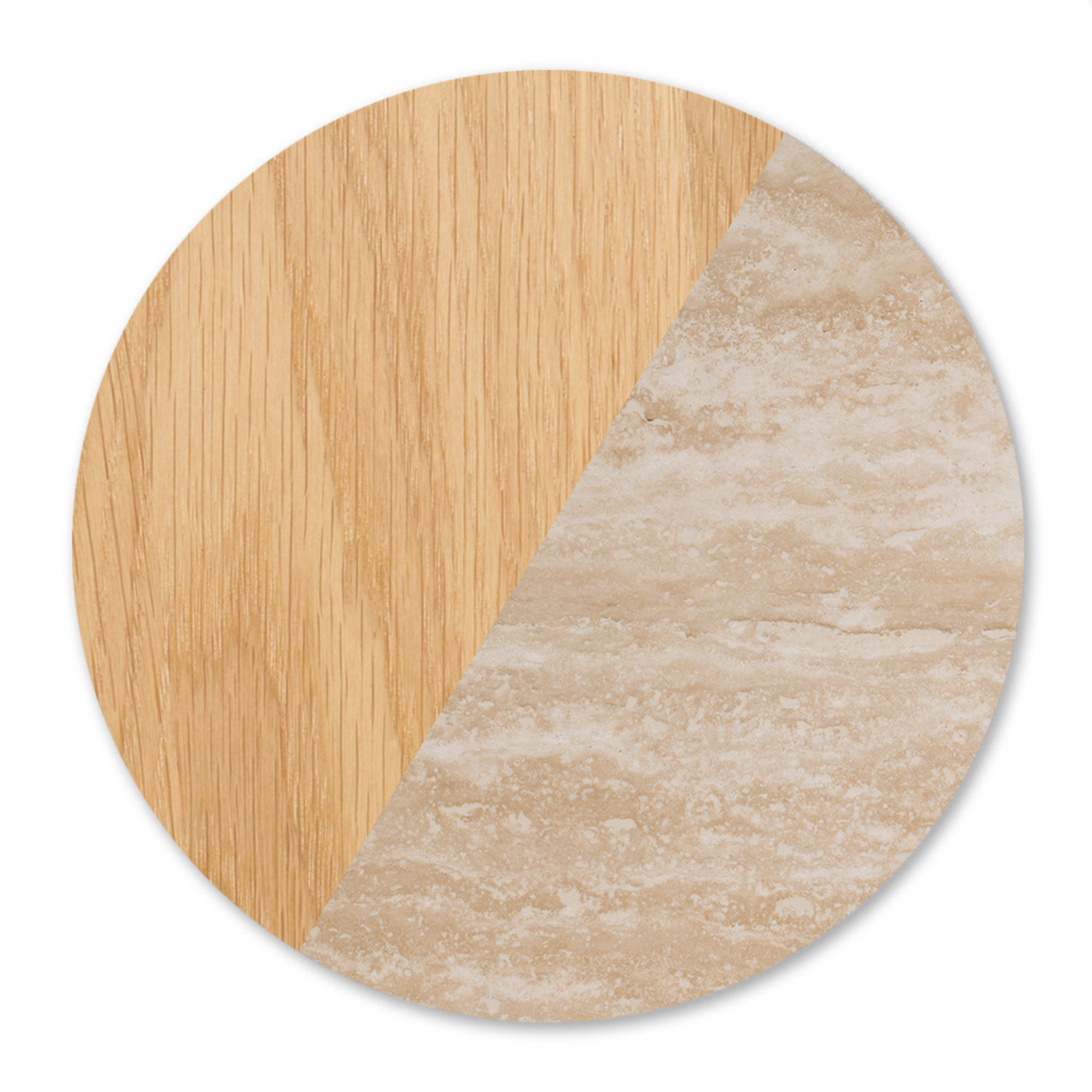 MUSE 2 DRAWER BEDSIDE CABINET | TRAVERTINE TOP