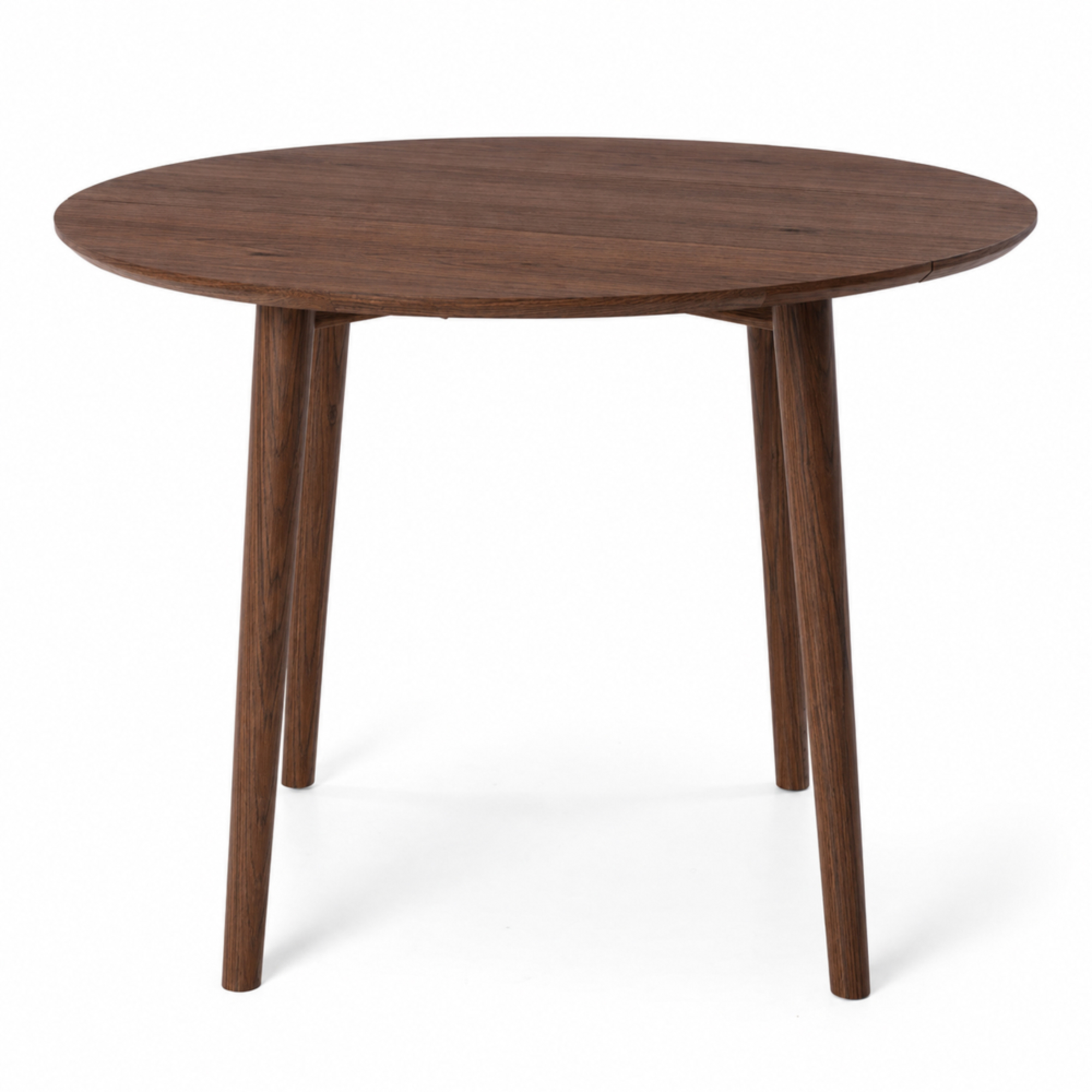 Nordik Round Drop-Leaf Dining Table | Dark Oak