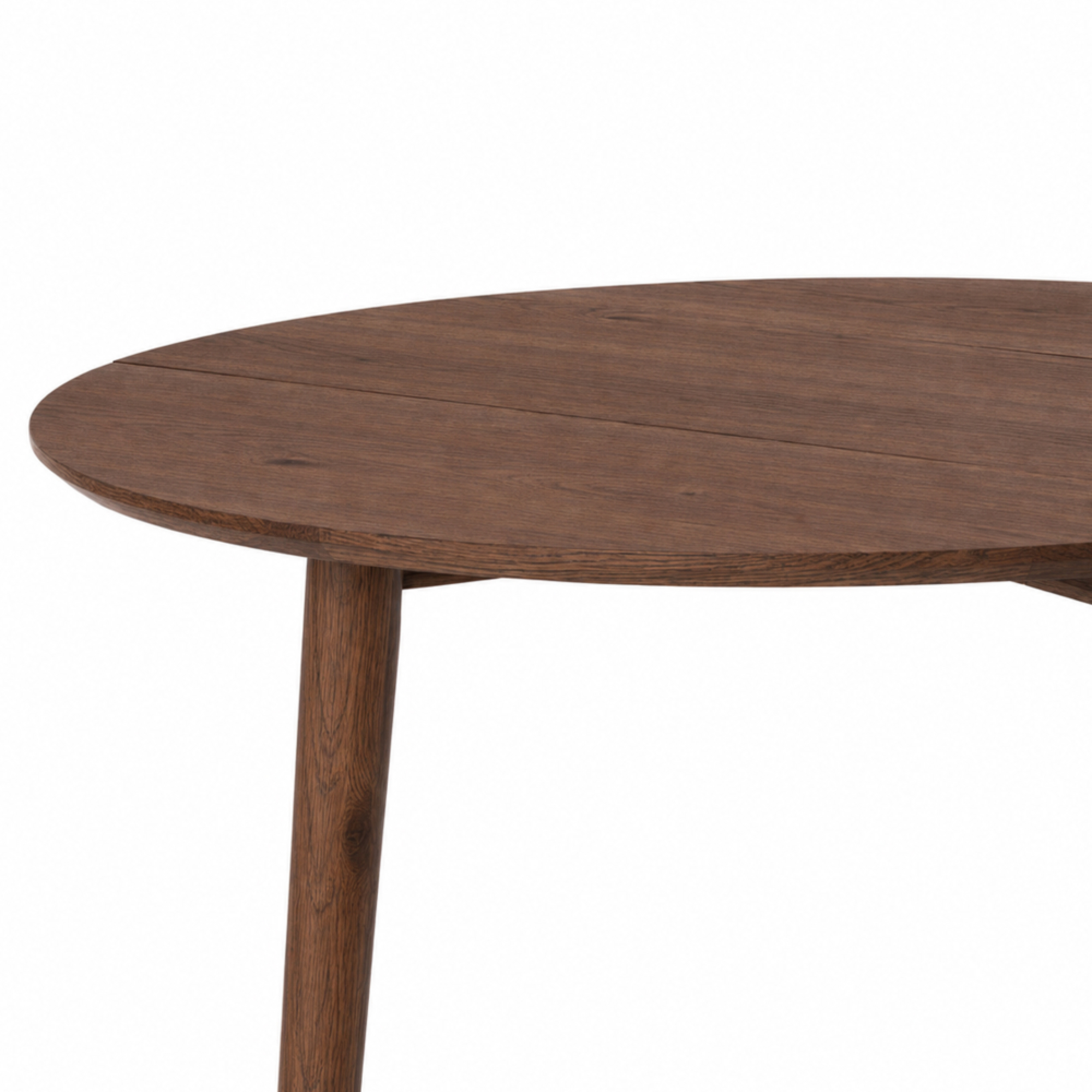 Nordik Round Drop-Leaf Dining Table | Dark Oak