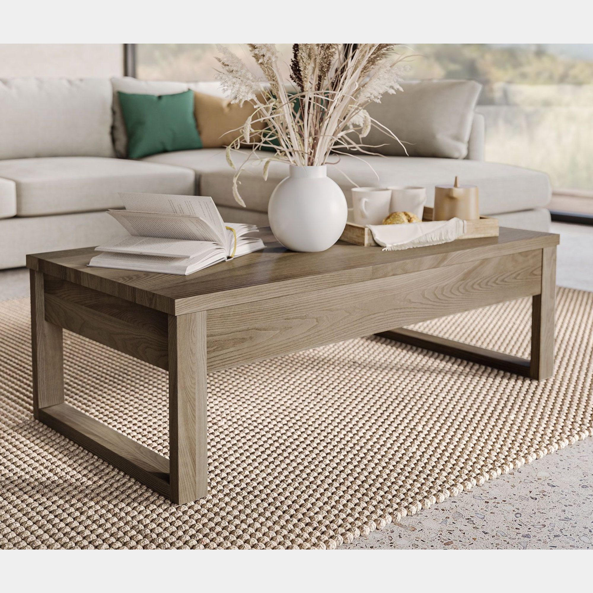 OHOPE COFFEE TABLE WITH DRAWER | NZ PINE OR AMERICAN ASH | NZ MADE