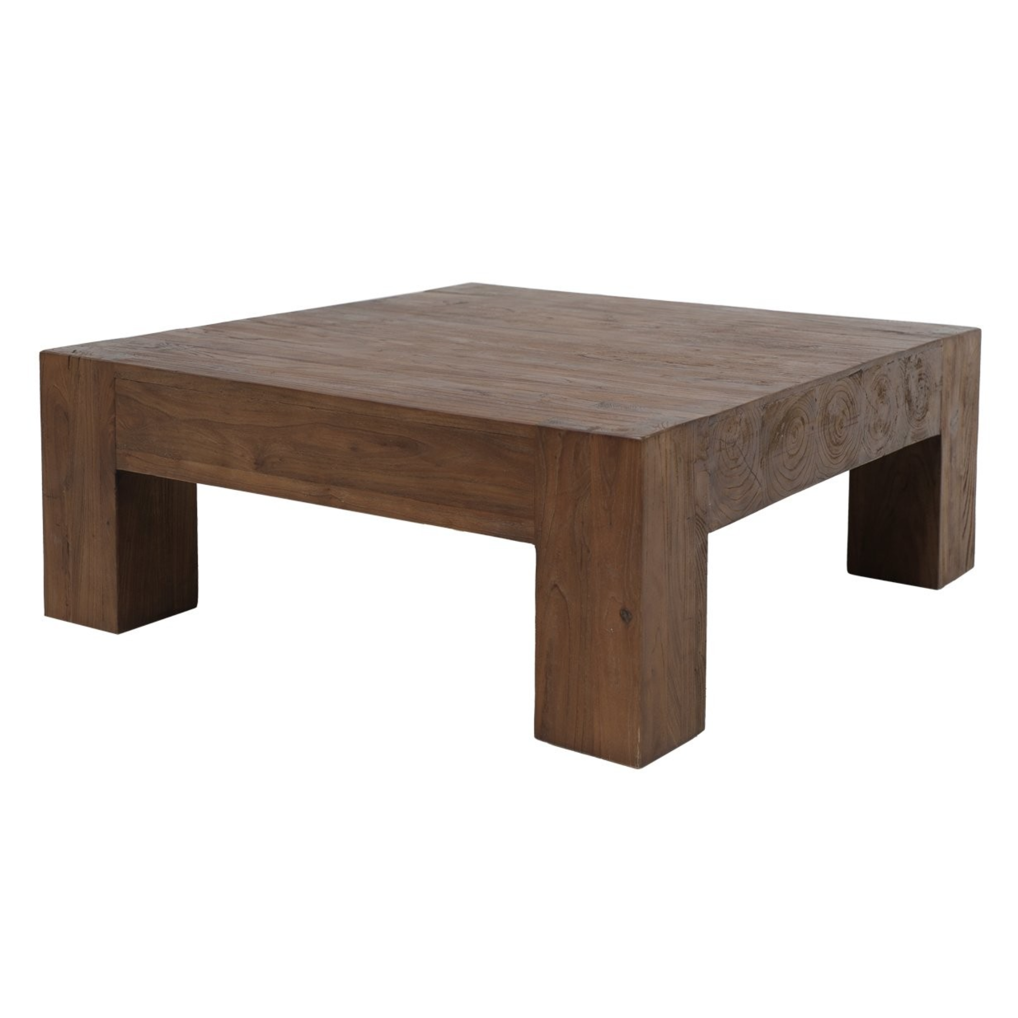 Olma Square Coffee Table | Solid Elm Walnut