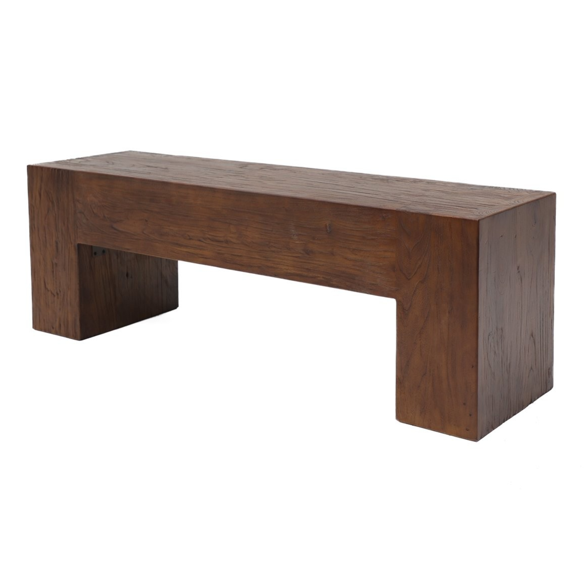 Olma Bench | Solid Elm Walnut
