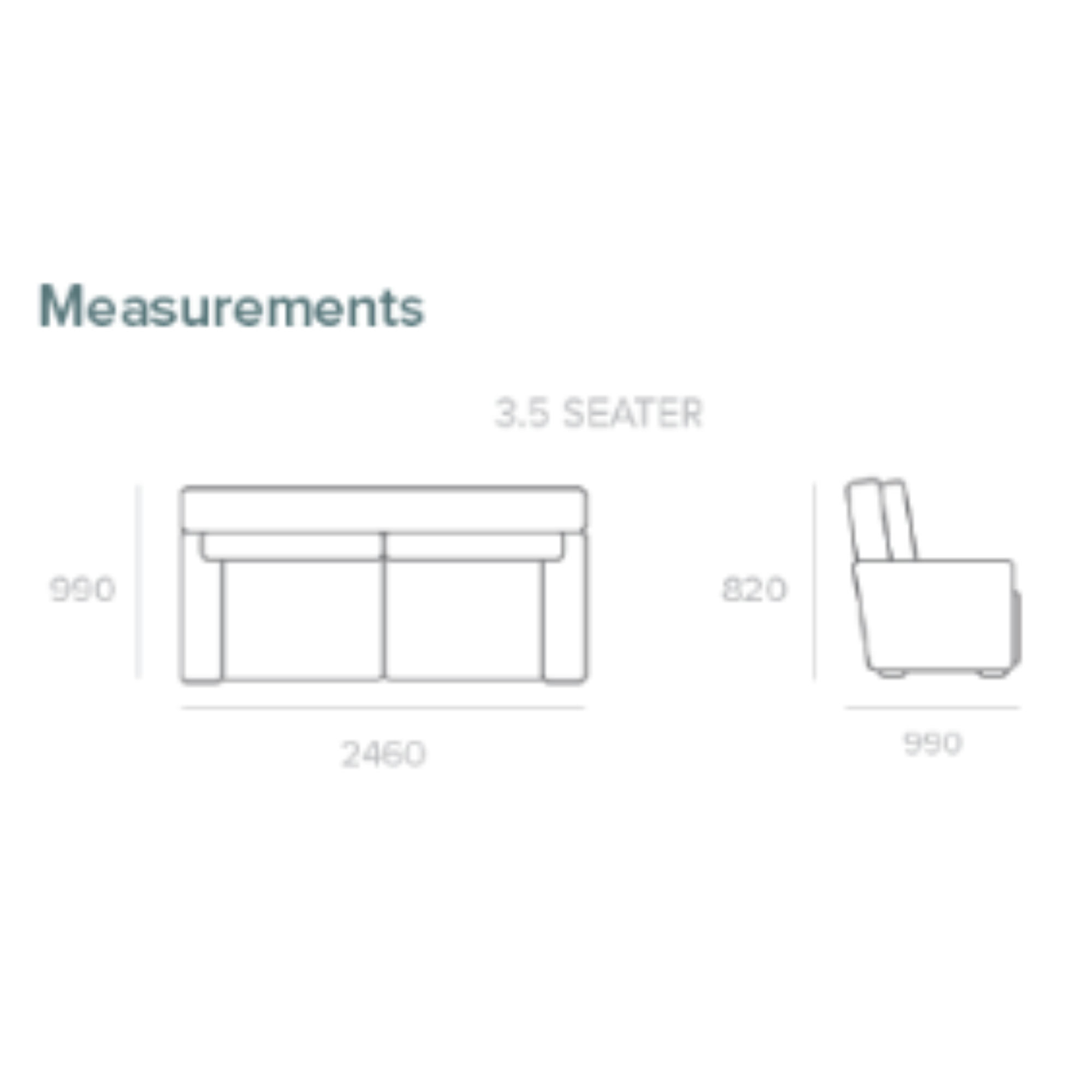 OSLO 3.5 SEATER SOFA | MOCHA
